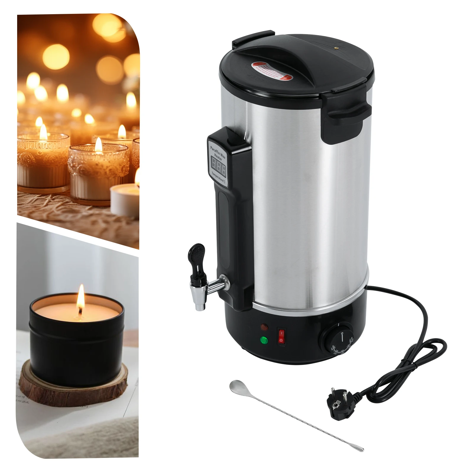 8L/10.8L/12L Wax Melter for Candle Making 1100W Electric LED Wax Melting Pot Wax Warmer Machine Candle DIY Wax Heater with Spout
