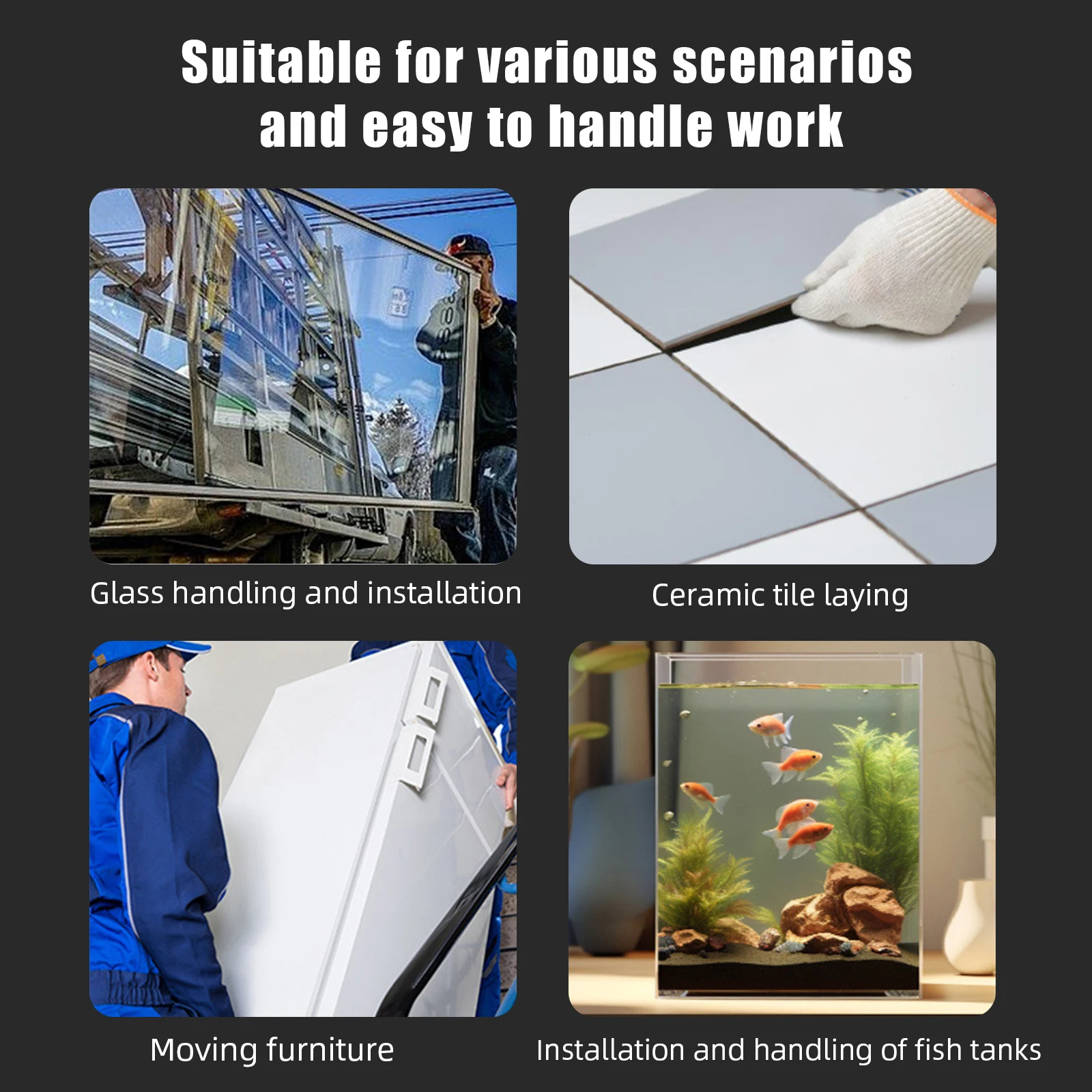 300KG Load Industrial Grade Electric Vacuum Suction Cup Heavy Duty Vacuum Lifter for Granite Tile Glass Wood Stone 3600mAh Batte