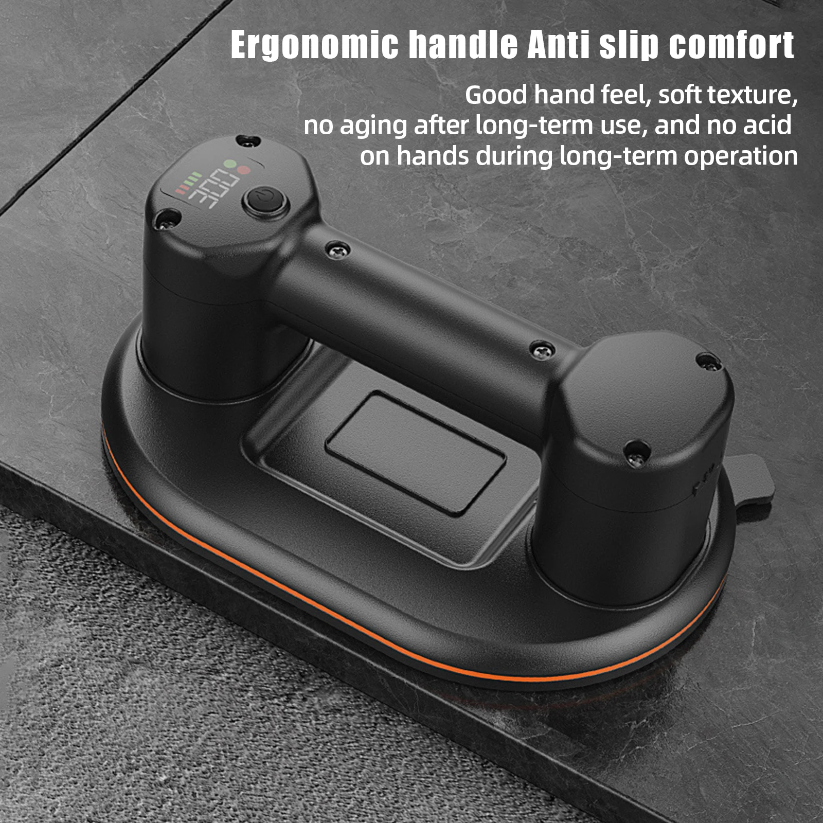 300KG Load Industrial Grade Electric Vacuum Suction Cup Heavy Duty Vacuum Lifter for Granite Tile Glass Wood Stone 3600mAh Batte