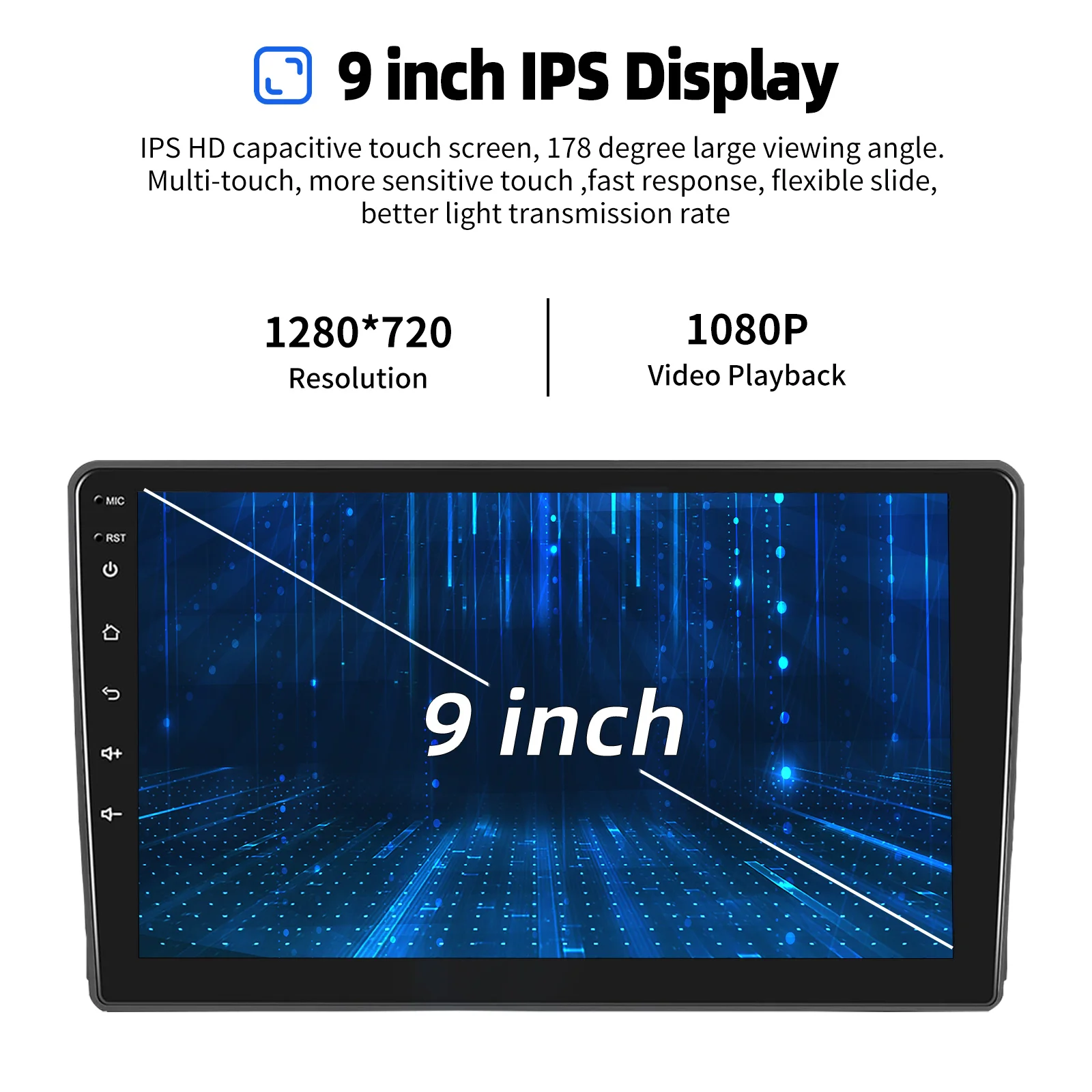 ESSGOO 9" Android 14 Carplay For Ford Transit Connect MK7 Focus Galaxy Fiesta C S Max Kuga Car Stereo GPS Nav Wifi RDS Bluetooth
