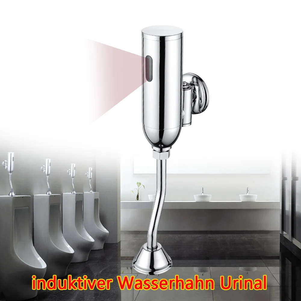 Automatic Sensor Urinal Flush Valve, Brass Electroplated, Water-Saving, Hygienic, Easy Installation, Powered by DC6V or AC220V,