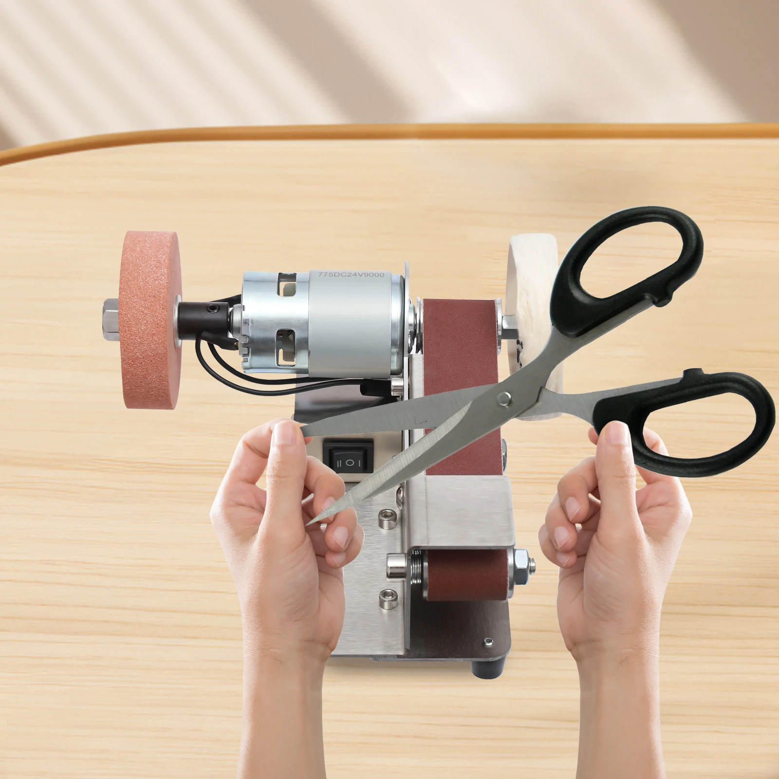 Electric Belt Sander Sand Belt Machine 775 Motor Corded Electric Adjustable Polisher EU Standard For DIY Woodworking Handicrafts