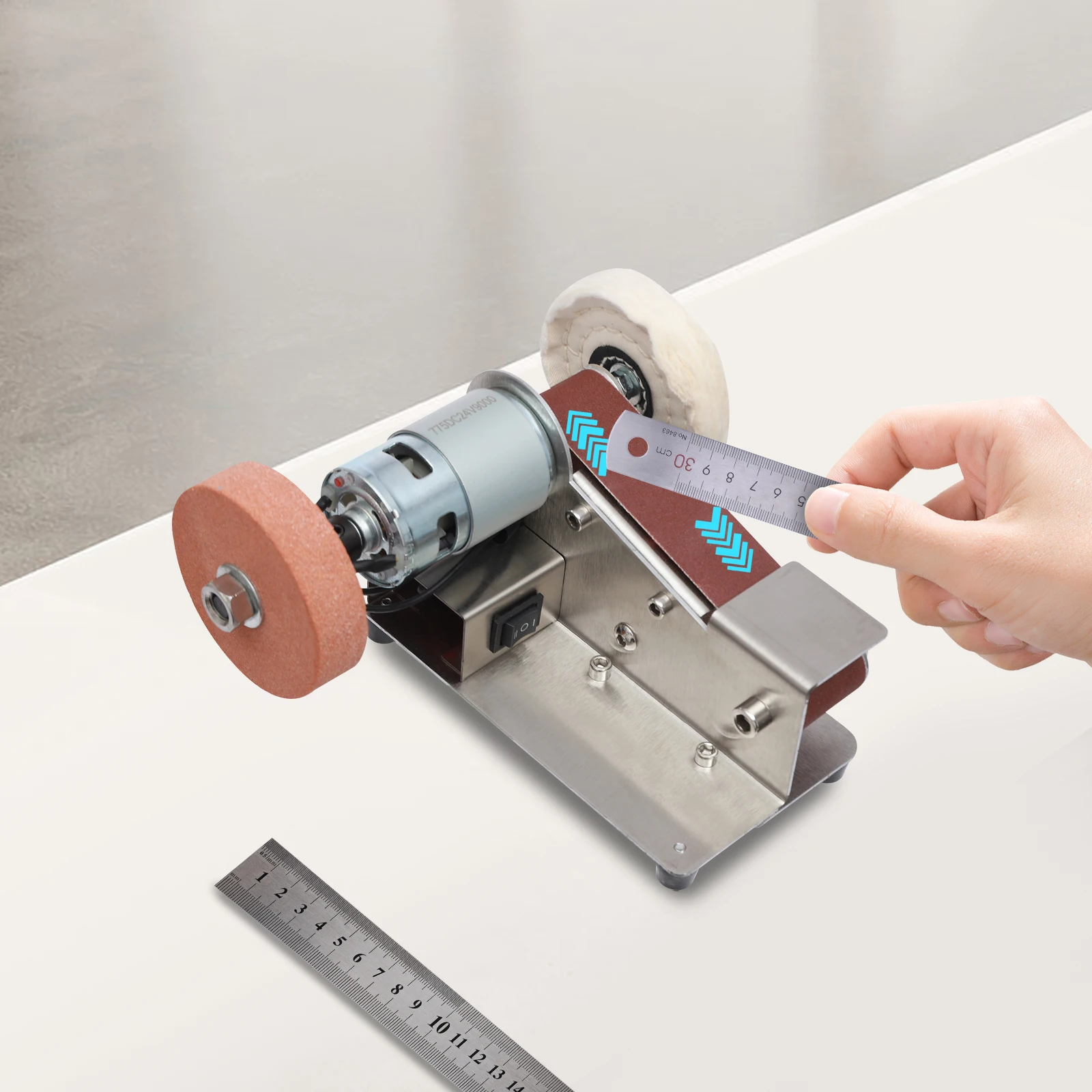 Electric Belt Sander Sand Belt Machine 775 Motor Corded Electric Adjustable Polisher EU Standard For DIY Woodworking Handicrafts