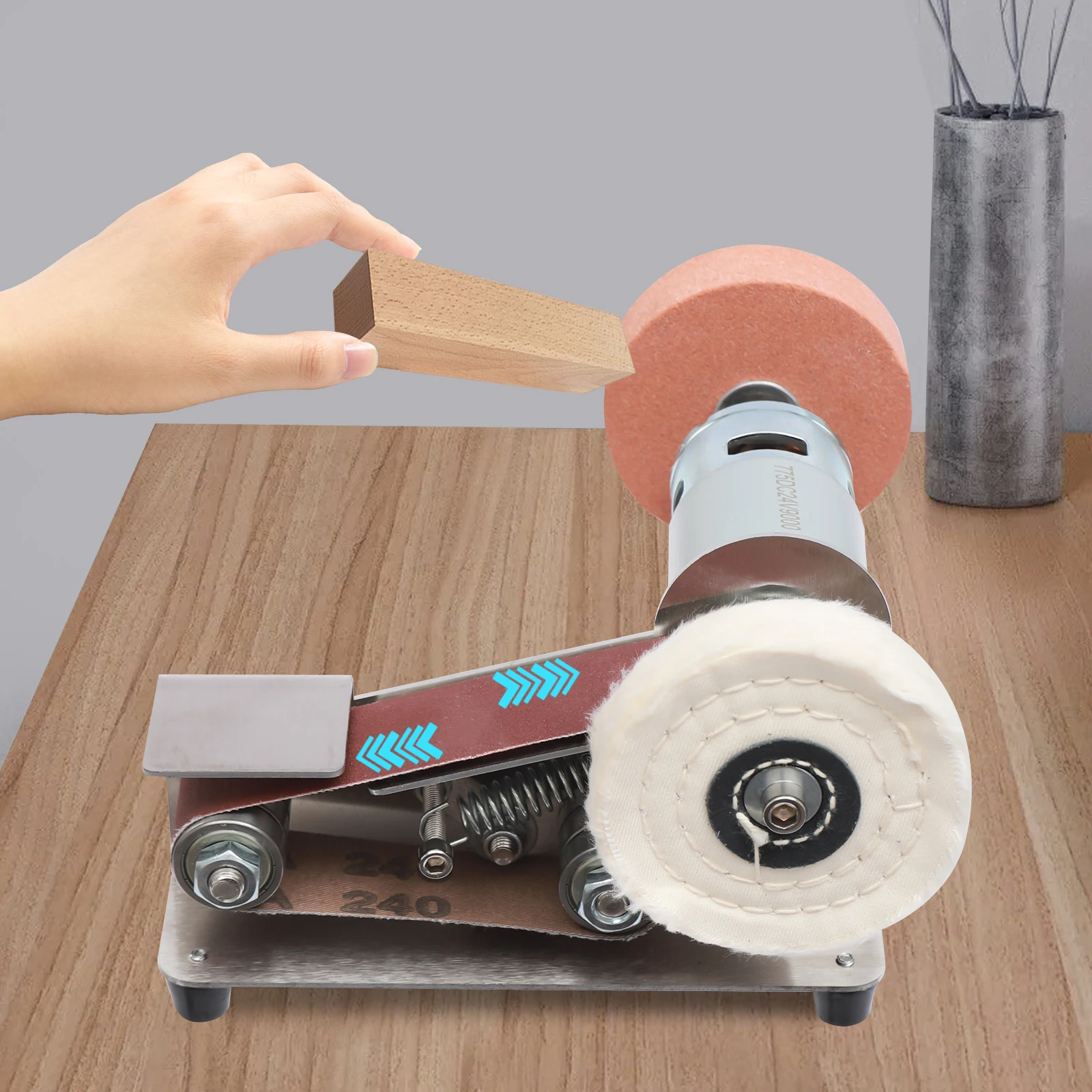 Electric Belt Sander Sand Belt Machine 775 Motor Corded Electric Adjustable Polisher EU Standard For DIY Woodworking Handicrafts