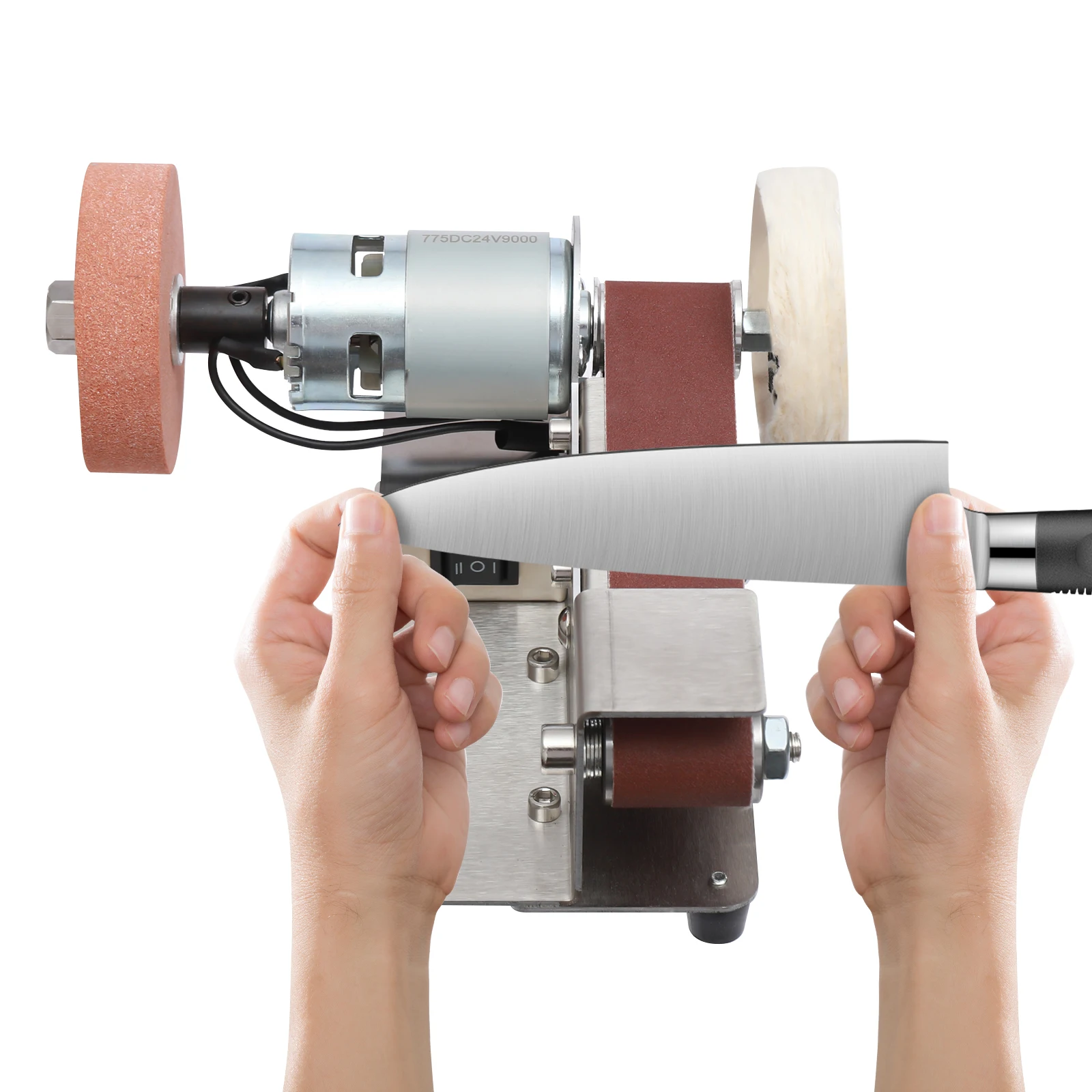 Electric Belt Sander Sand Belt Machine 775 Motor Corded Electric Adjustable Polisher EU Standard For DIY Woodworking Handicrafts