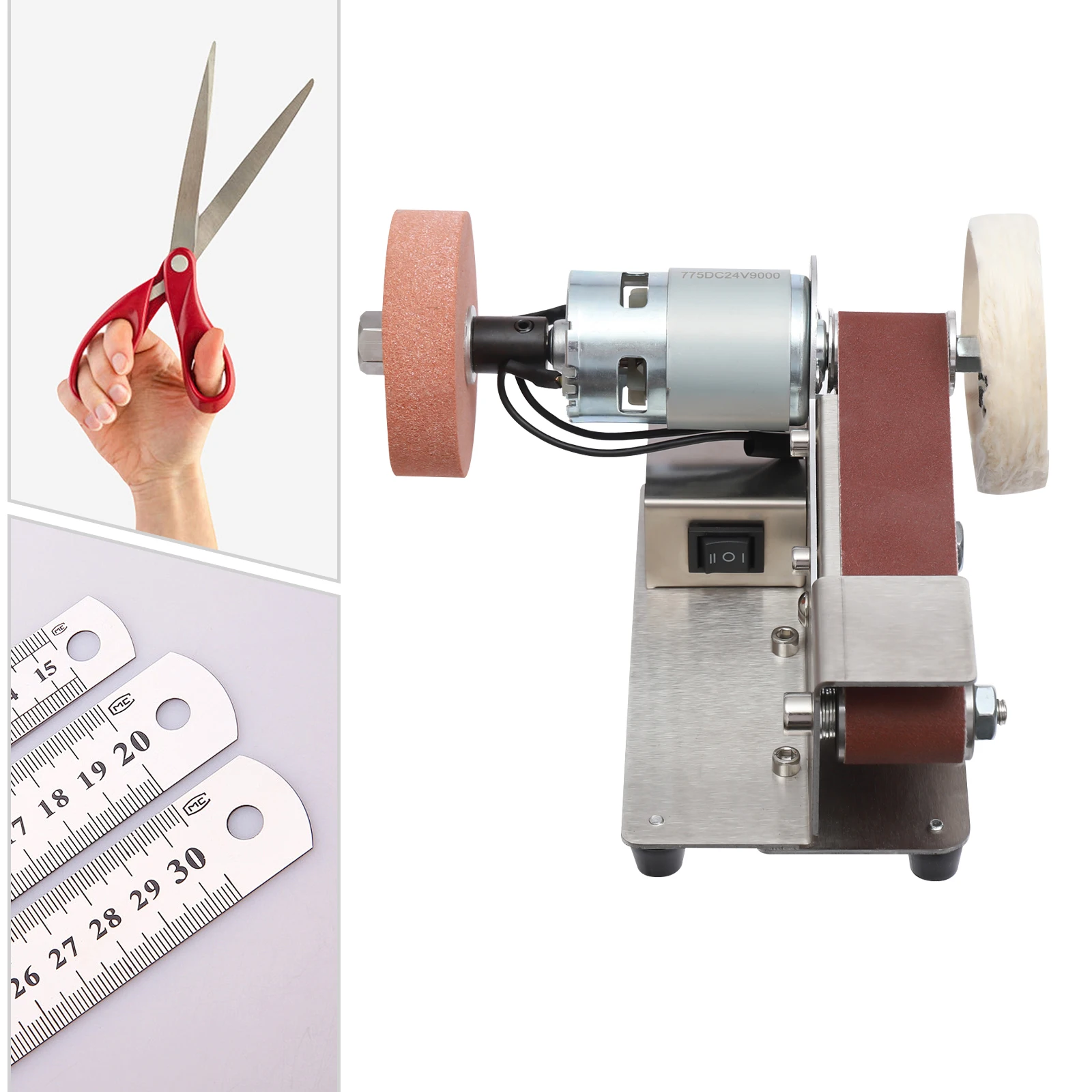 Electric Belt Sander Sand Belt Machine 775 Motor Corded Electric Adjustable Polisher EU Standard For DIY Woodworking Handicrafts