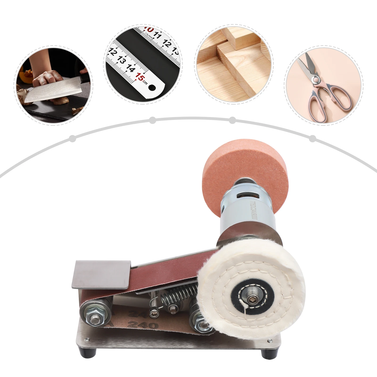 Electric Belt Sander Sand Belt Machine 775 Motor Corded Electric Adjustable Polisher EU Standard For DIY Woodworking Handicrafts