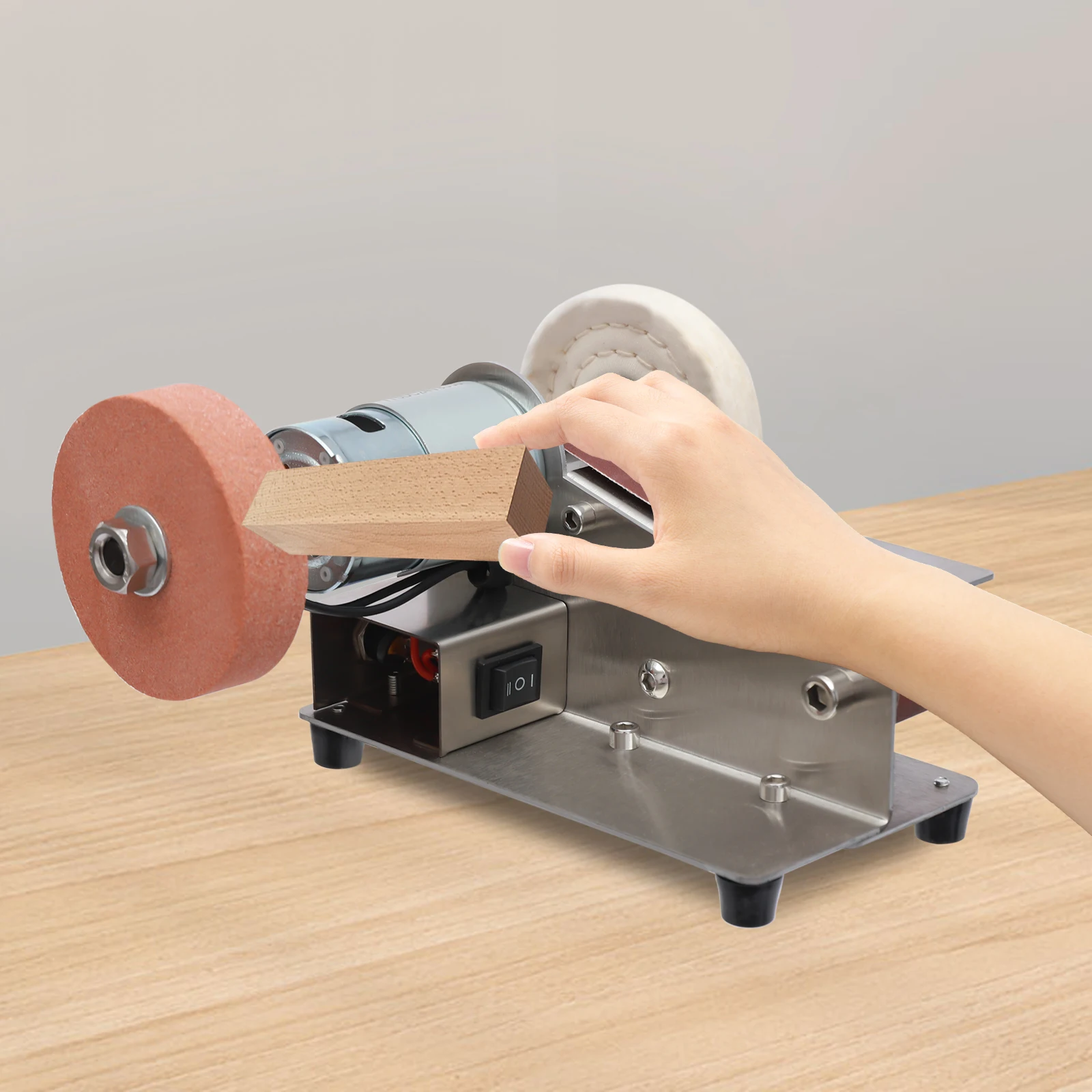 Electric Belt Sander Sand Belt Machine 775 Motor Corded Electric Adjustable Polisher EU Standard For DIY Woodworking Handicrafts