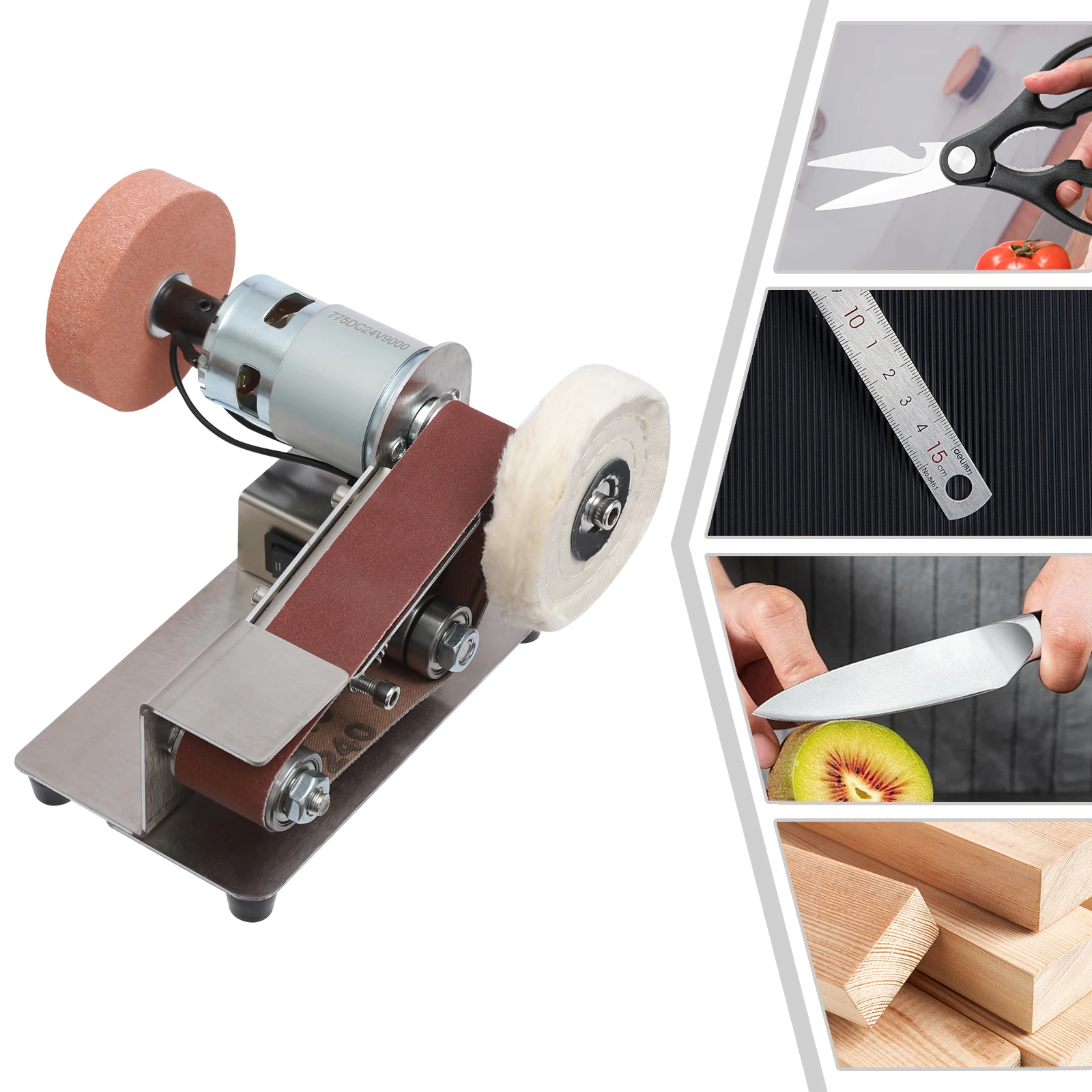 Electric Belt Sander Sand Belt Machine 775 Motor Corded Electric Adjustable Polisher EU Standard For DIY Woodworking Handicrafts