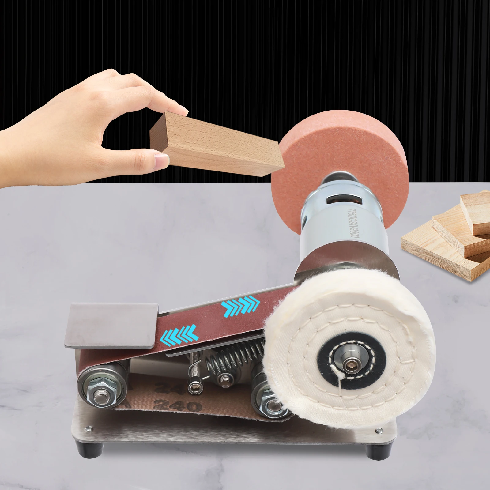 Electric Belt Sander Sand Belt Machine 775 Motor Corded Electric Adjustable Polisher EU Standard For DIY Woodworking Handicrafts