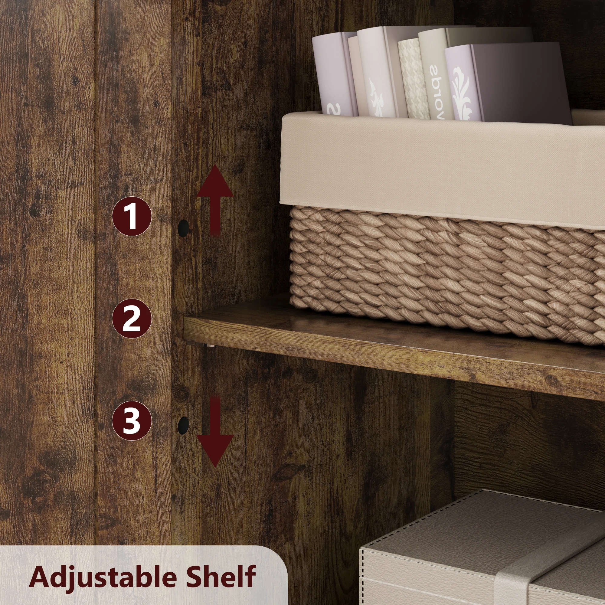 Bathroom Cabinet, White Freestanding Floor Linen Storage Cabinet, Kitchen Pantry Storage Cabinet with Glass Doors & Shelves