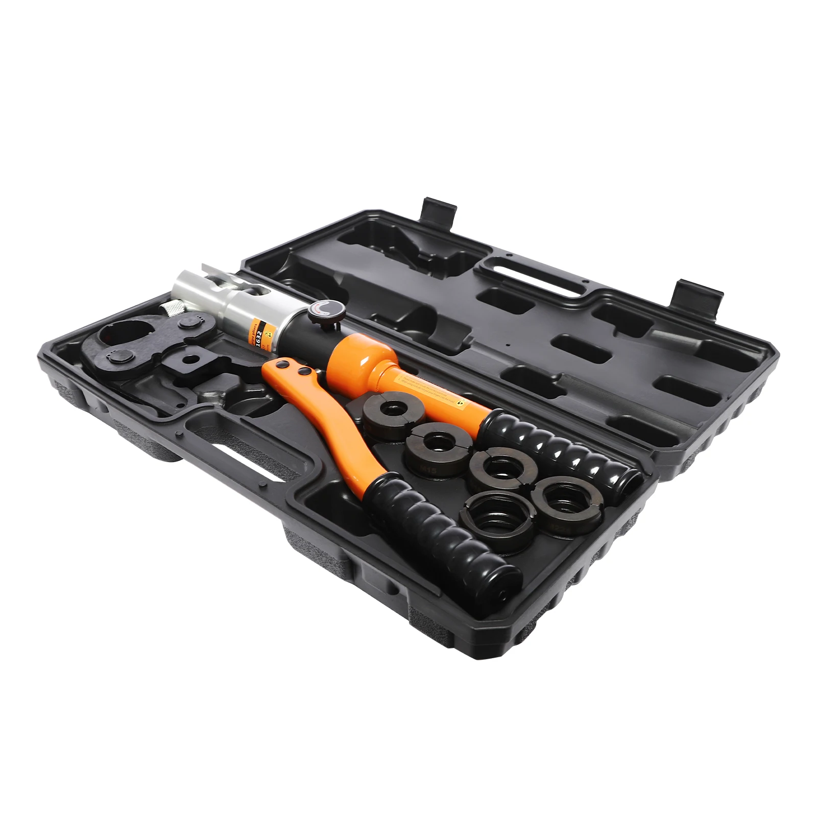 Professional Crimping Pliers 10 Ton Hydraulic PressIing Tool Portable 360° Press Tool Set with TH Molds/U Molds/ V Molds/M Molds