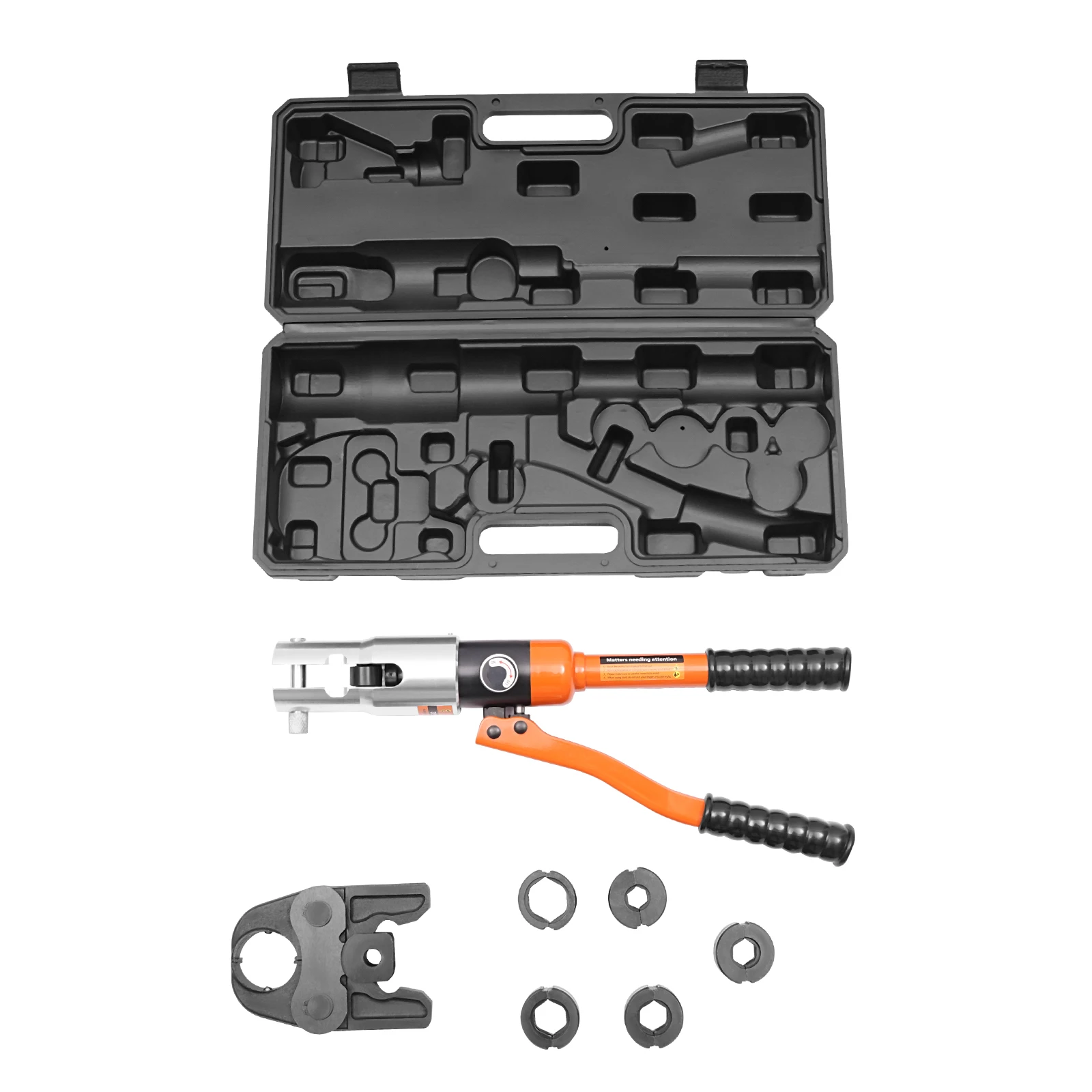Professional Crimping Pliers 10 Ton Hydraulic PressIing Tool Portable 360° Press Tool Set with TH Molds/U Molds/ V Molds/M Molds