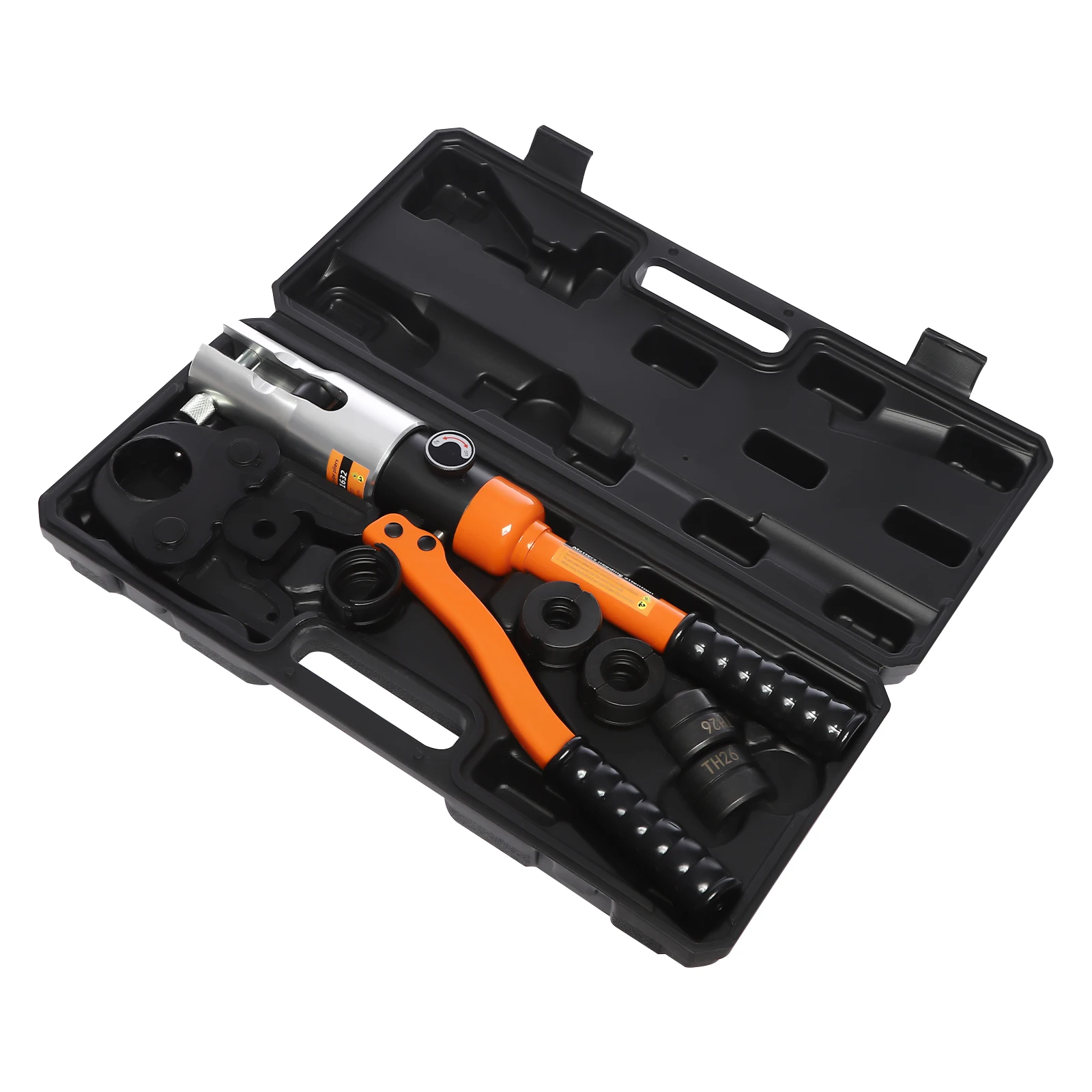Professional Crimping Pliers 10 Ton Hydraulic PressIing Tool Portable 360° Press Tool Set with TH Molds/U Molds/ V Molds/M Molds