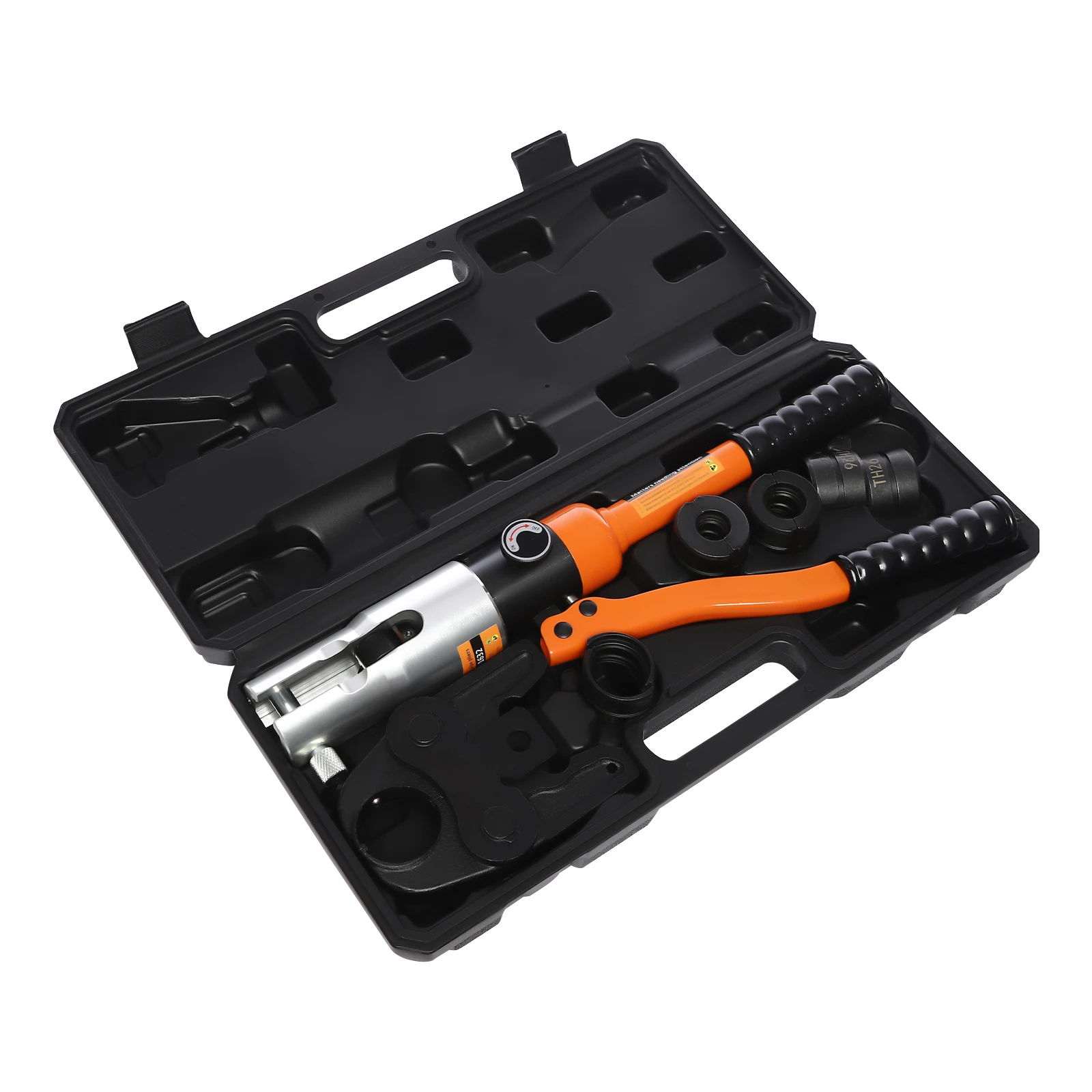 Professional Crimping Pliers 10 Ton Hydraulic PressIing Tool Portable 360° Press Tool Set with TH Molds/U Molds/ V Molds/M Molds