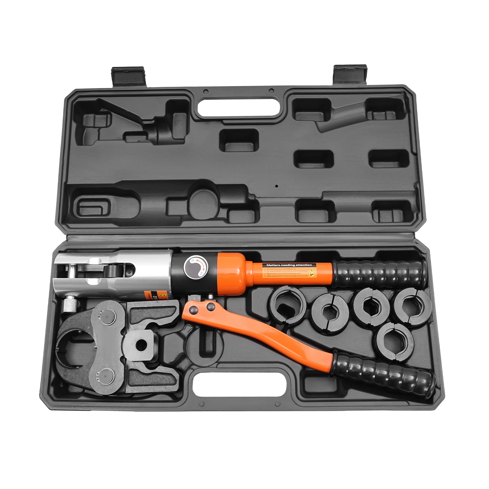 Professional Crimping Pliers 10 Ton Hydraulic PressIing Tool Portable 360° Press Tool Set with TH Molds/U Molds/ V Molds/M Molds