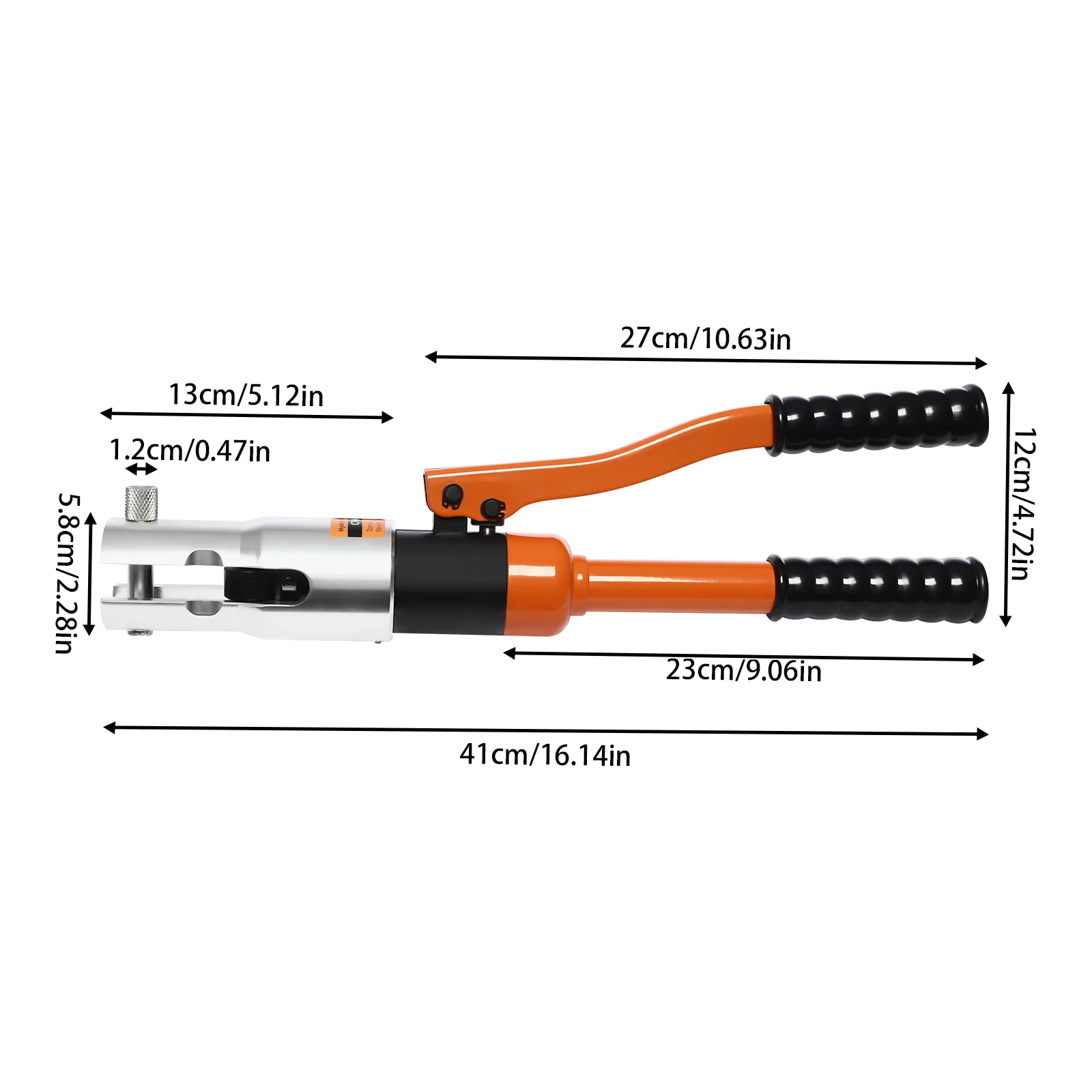 Professional Crimping Pliers 10 Ton Hydraulic PressIing Tool Portable 360° Press Tool Set with TH Molds/U Molds/ V Molds/M Molds