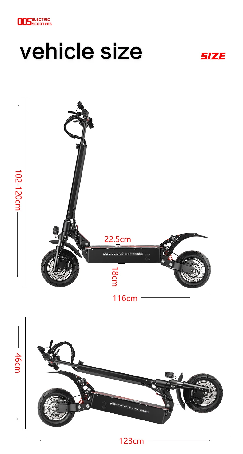 BOYUEDA Q7Pro EScooters Dual Motor 52V 19Ah Battery Hydraulic Oil Brake Electric Scooter Widen 10" Anti-slip Tire Scooters Electric Suitable For Daily Travel And Commuting E-Scooter