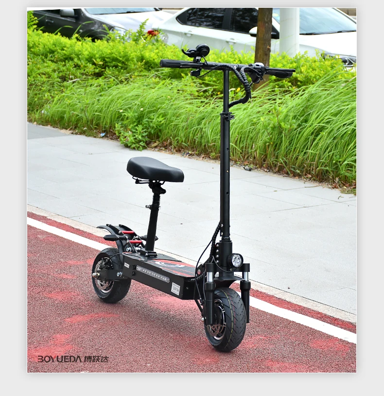 BOYUEDA Q7Pro EScooters Dual Motor 52V 19Ah Battery Hydraulic Oil Brake Electric Scooter Widen 10" Anti-slip Tire Scooters Electric Suitable For Daily Travel And Commuting E-Scooter