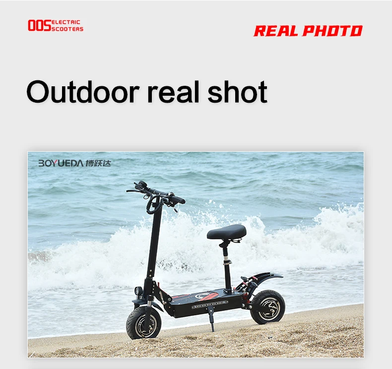 BOYUEDA Q7Pro EScooters Dual Motor 52V 19Ah Battery Hydraulic Oil Brake Electric Scooter Widen 10" Anti-slip Tire Scooters Electric Suitable For Daily Travel And Commuting E-Scooter