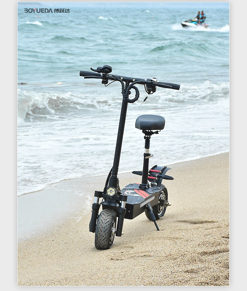 BOYUEDA Q7Pro EScooters Dual Motor 52V 19Ah Battery Hydraulic Oil Brake Electric Scooter Widen 10" Anti-slip Tire Scooters Electric Suitable For Daily Travel And Commuting E-Scooter