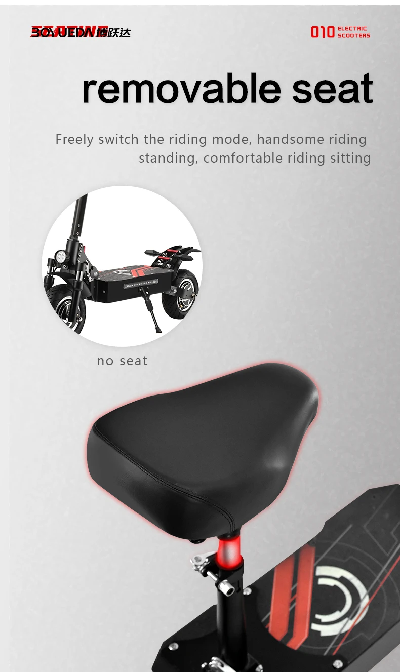 BOYUEDA Q7Pro EScooters Dual Motor 52V 19Ah Battery Hydraulic Oil Brake Electric Scooter Widen 10" Anti-slip Tire Scooters Electric Suitable For Daily Travel And Commuting E-Scooter