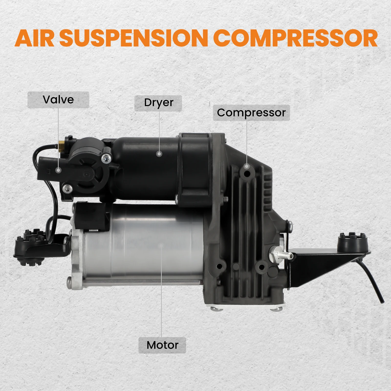 Air Spring Suspension Compressor Pump for BMW E61 37206792855 w/ Warranty Shock Absorber Parts