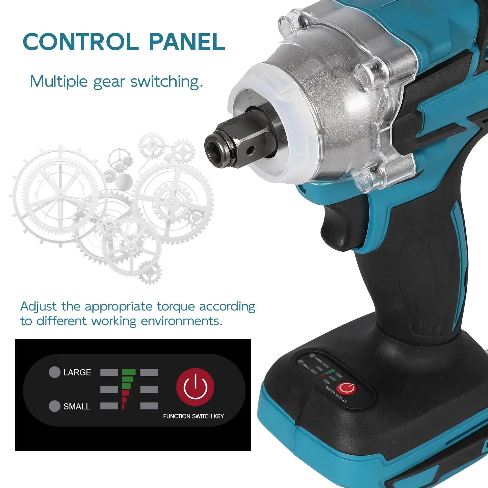 520N.m Brushless Electric Wrench For Makita 18V Battery Cordless Electric Impact Wrench Hand Drill Socket Power Tools