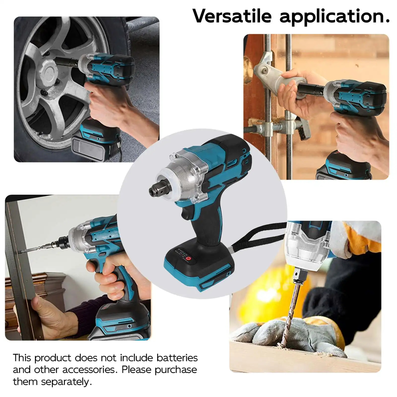 520N.m Brushless Electric Wrench For Makita 18V Battery Cordless Electric Impact Wrench Hand Drill Socket Power Tools