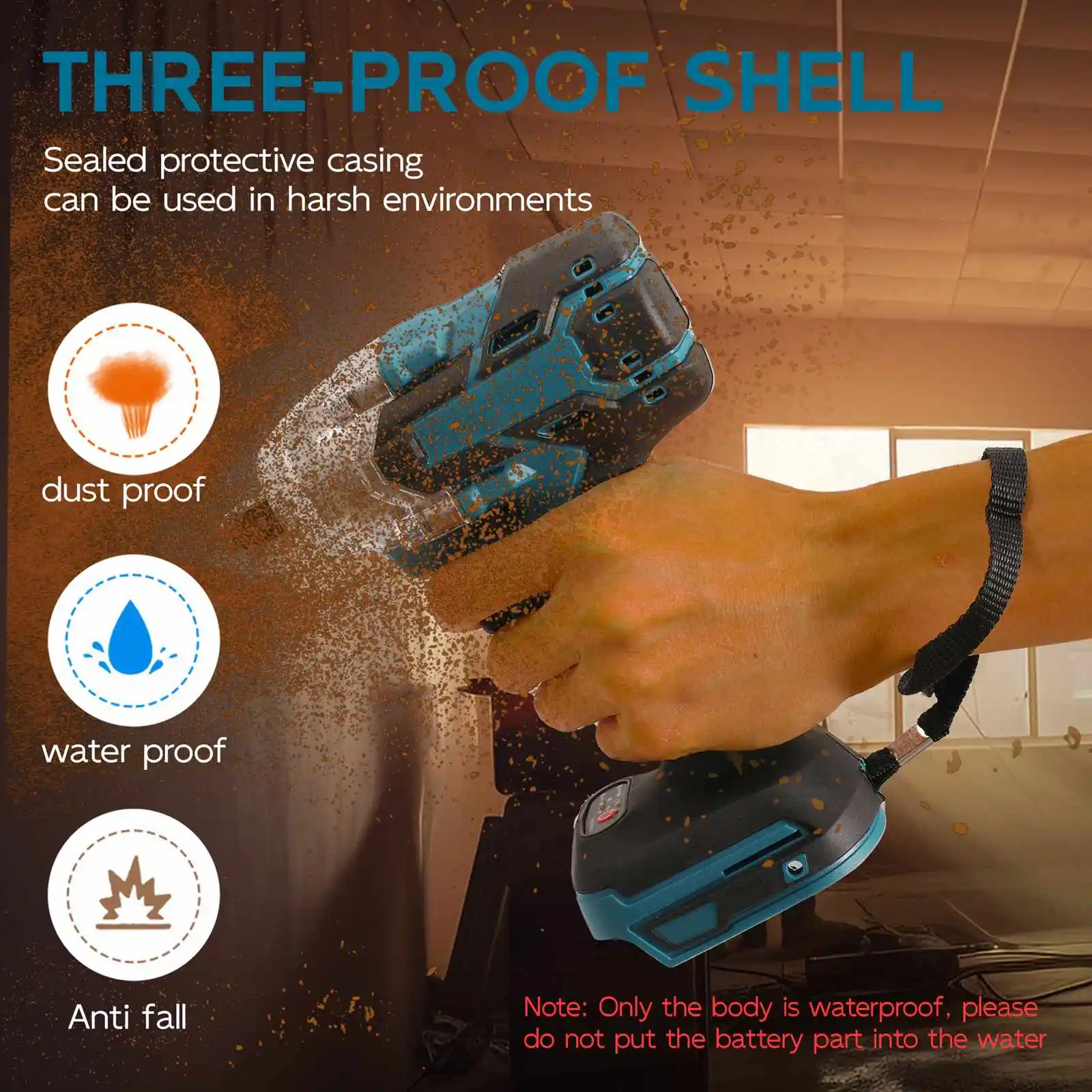 520N.m Brushless Electric Wrench For Makita 18V Battery Cordless Electric Impact Wrench Hand Drill Socket Power Tools