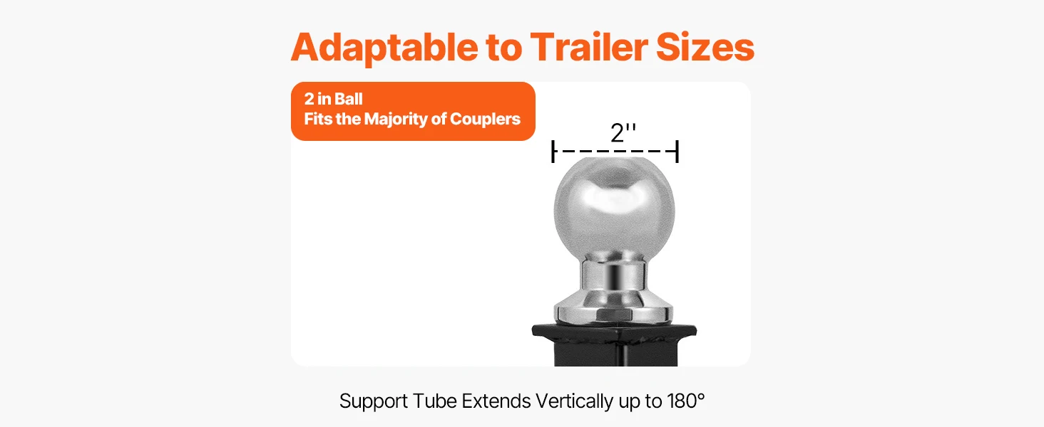 VEVOR 1500lbs Tongue Trailer Dolly 2 in 1 Boat Mover with 22in-26in Adjustable Height & 15.2 in Tires for Moving Car RV Trailers