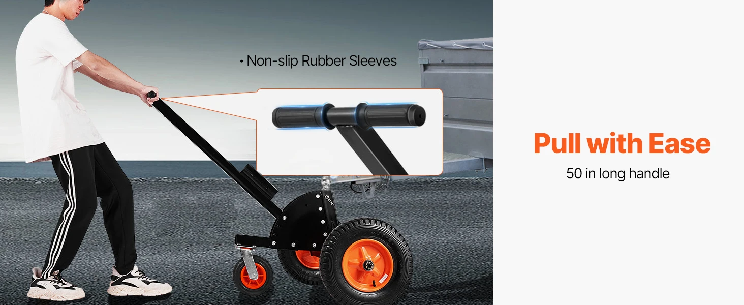 VEVOR 1500lbs Tongue Trailer Dolly 2 in 1 Boat Mover with 22in-26in Adjustable Height & 15.2 in Tires for Moving Car RV Trailers