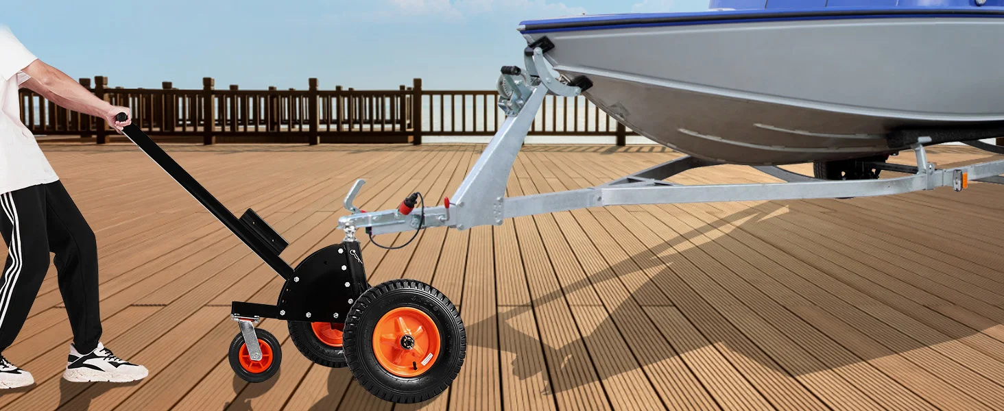 VEVOR 1500lbs Tongue Trailer Dolly 2 in 1 Boat Mover with 22in-26in Adjustable Height & 15.2 in Tires for Moving Car RV Trailers
