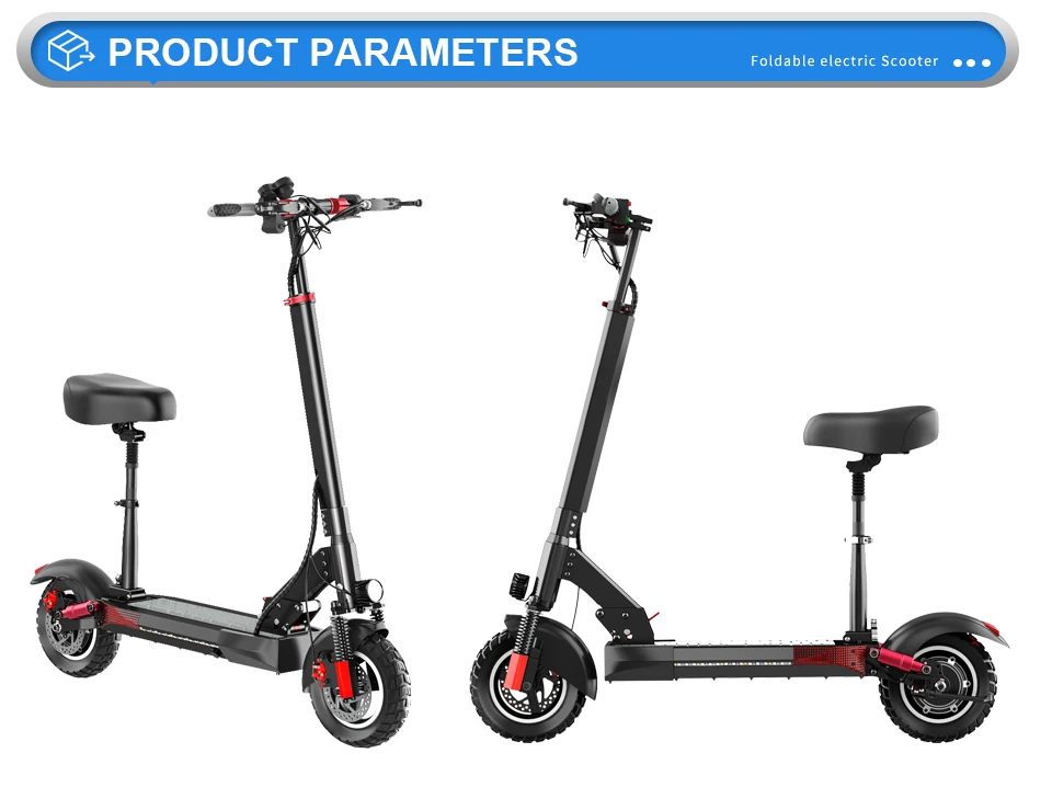Electric Scooter with Seat, Off Road Tire, Kick Scooter, 45 km/h, 16Ah, 800W, 10in