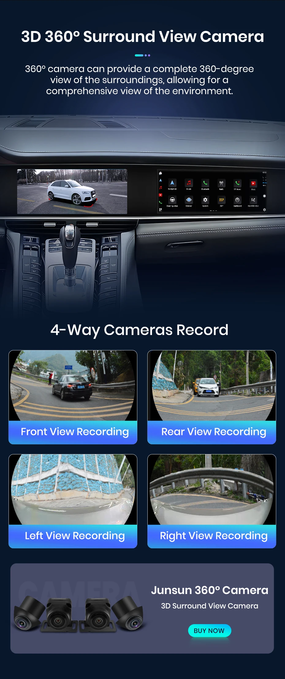 Junsun Qualcomm 665 Car Radio For Porsche Panamera 970 2011-2017 Dual screen Upgraded Interactive Carplay DTS Multimedia Player