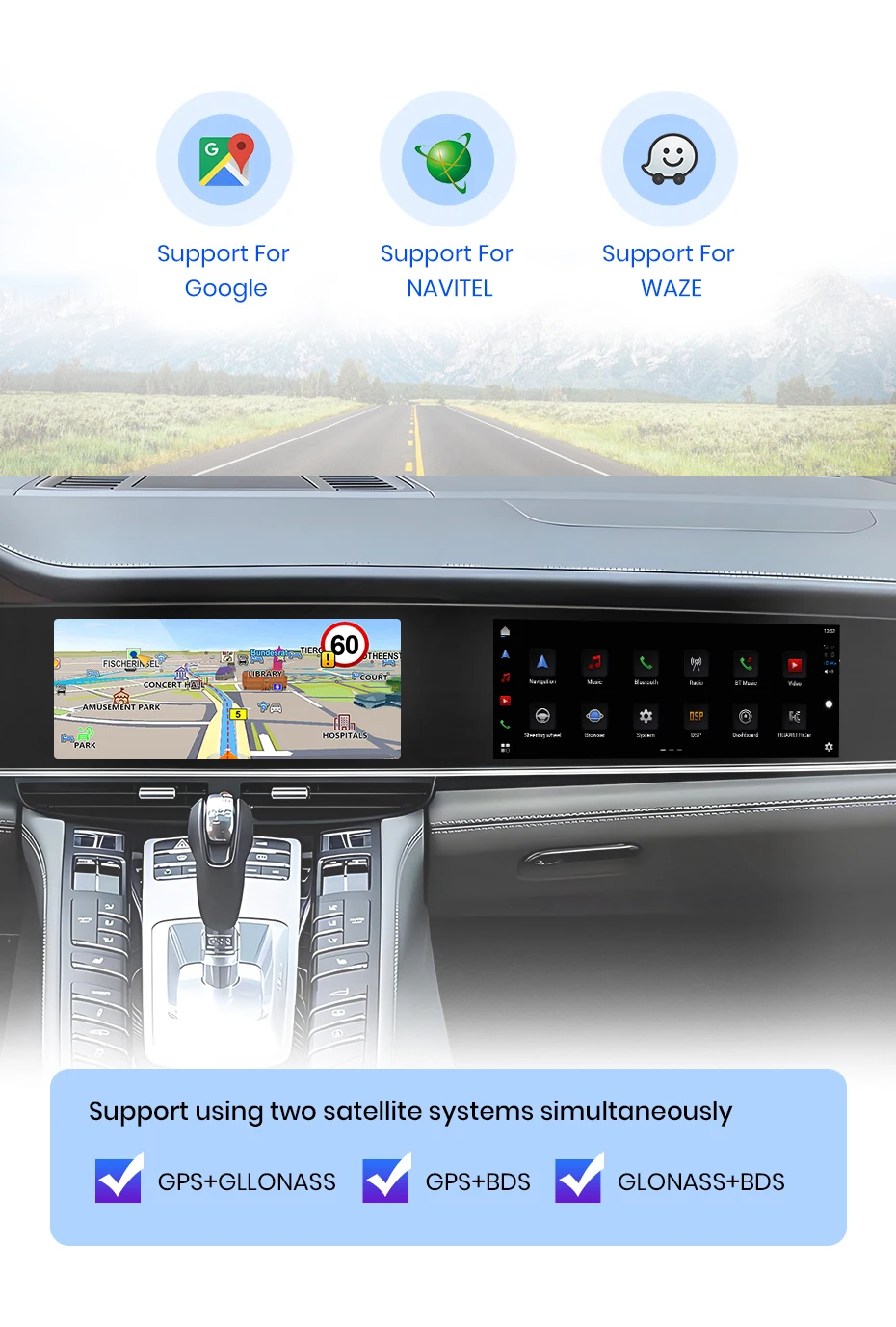 Junsun Qualcomm 665 Car Radio For Porsche Panamera 970 2011-2017 Dual screen Upgraded Interactive Carplay DTS Multimedia Player