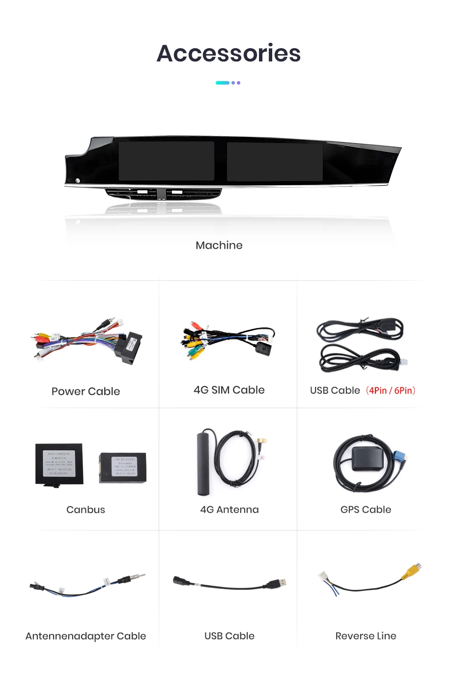 Junsun Qualcomm 665 Car Radio For Porsche Panamera 970 2011-2017 Dual screen Upgraded Interactive Carplay DTS Multimedia Player