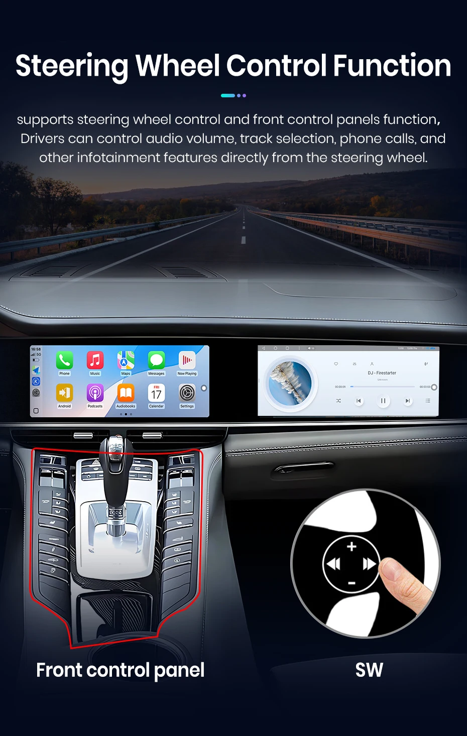 Junsun Qualcomm 665 Car Radio For Porsche Panamera 970 2011-2017 Dual screen Upgraded Interactive Carplay DTS Multimedia Player