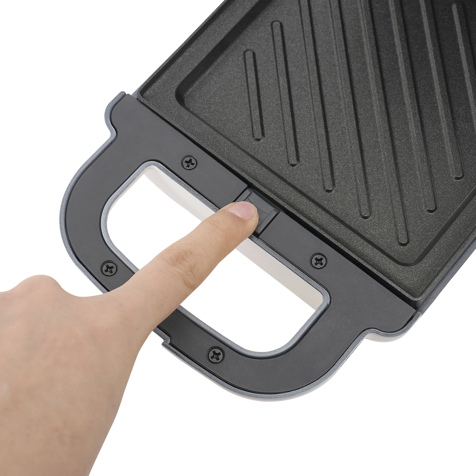 Electric Waffles Maker Sandwich Non-stick Skillet Waffle Baking Pan Double-side Heating Bread Roaster White for Home