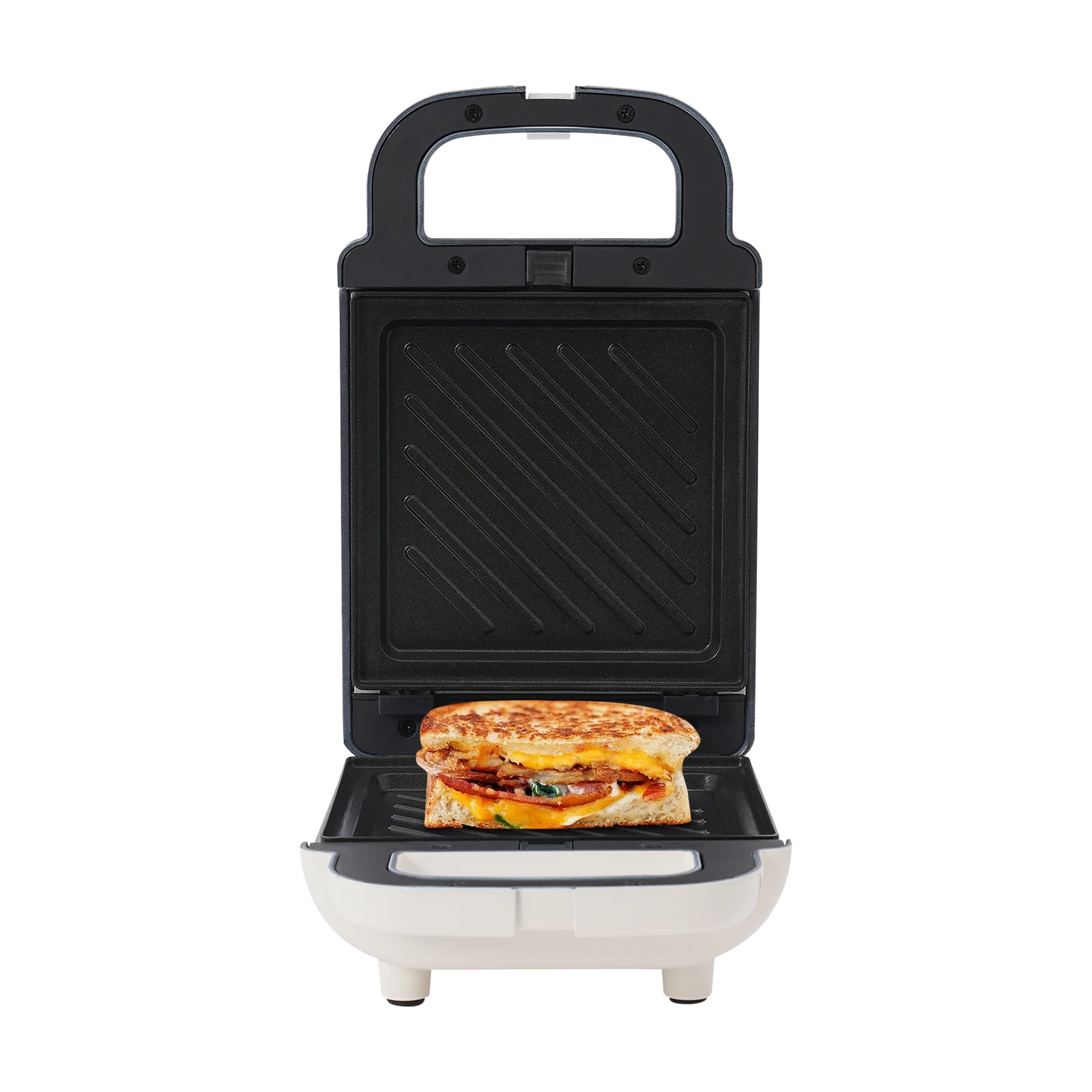 Electric Waffles Maker Sandwich Non-stick Skillet Waffle Baking Pan Double-side Heating Bread Roaster White for Home