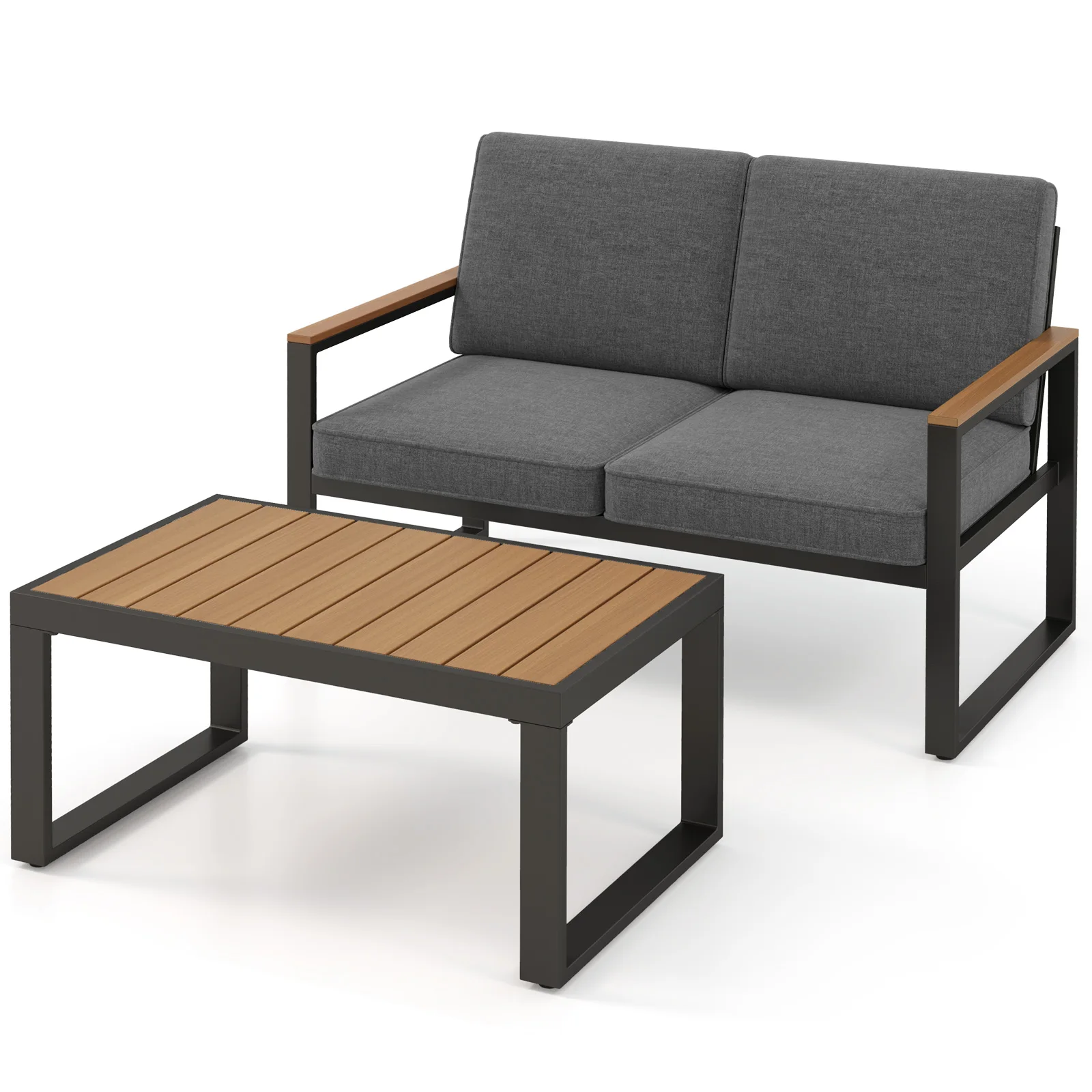 Balcony Furniture,Weatherproof Garden Furniture Set with Aluminium Frame and Soft Cushions,Patio Furniture,for Balcony,Garden