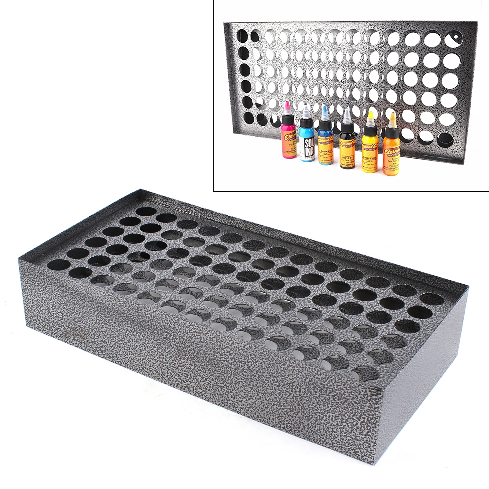 Tattoo Holder for Pigment Ink, 78 Holes, Large Capacity, Easy to Access, Scratch-Resistant, Ideal Gift for Tattoo Artists