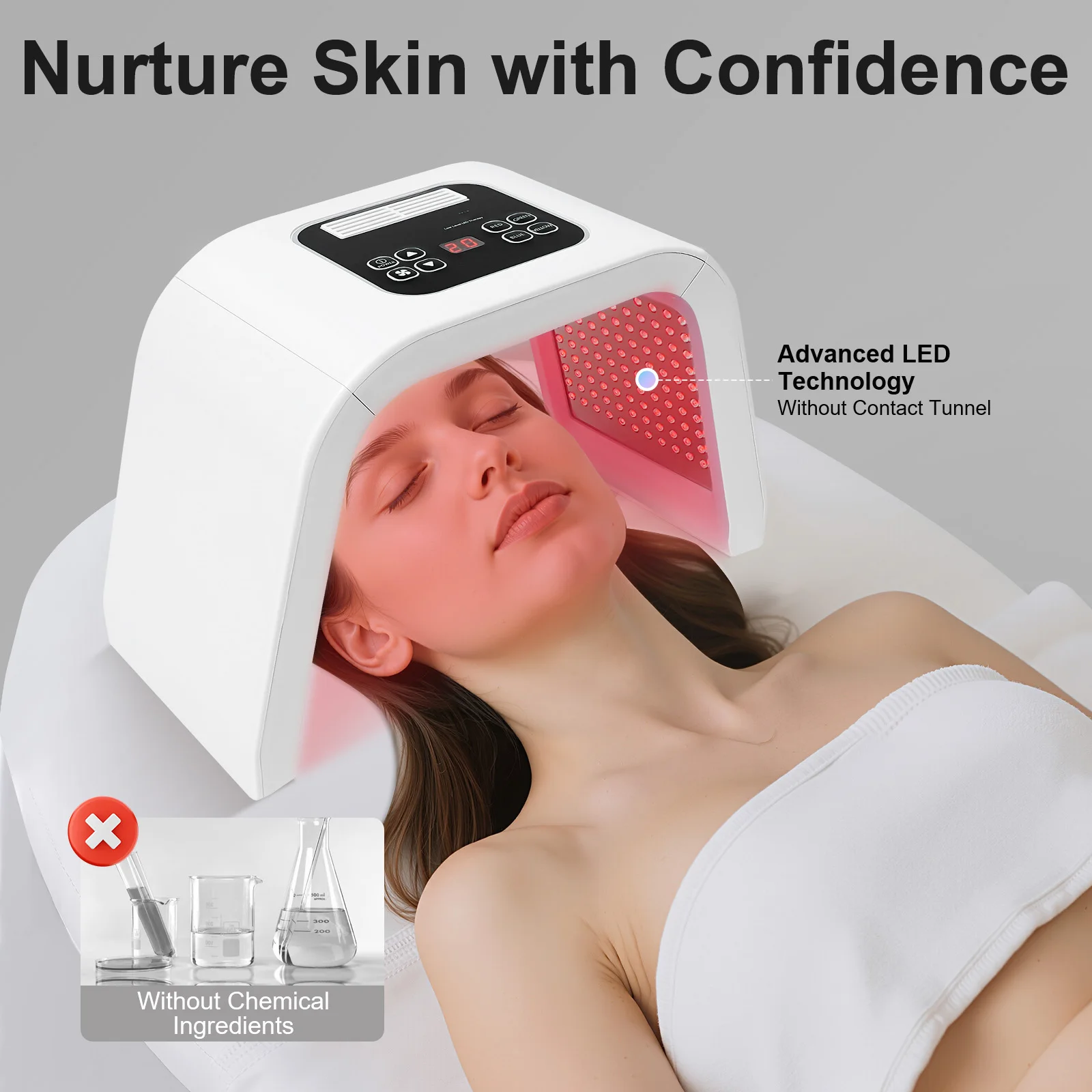7 Colors Led Photon Machine Skin Facial Body Spa Device Beauty Mask Whitening Anti-Aging Soothing Repair