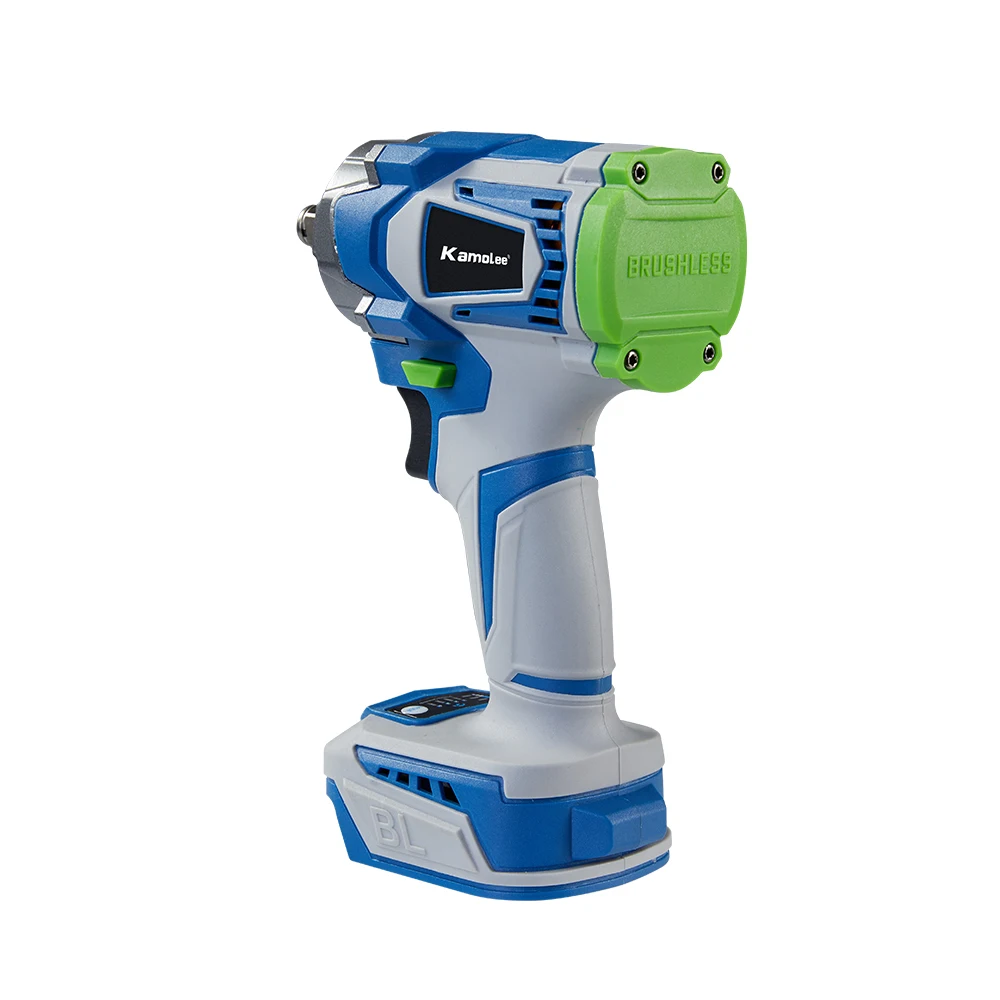 Kamolee 1200N.M Torque Brushless Electric Impact WrenchIn 1/2 1/4 Lithium-Ion Battery
