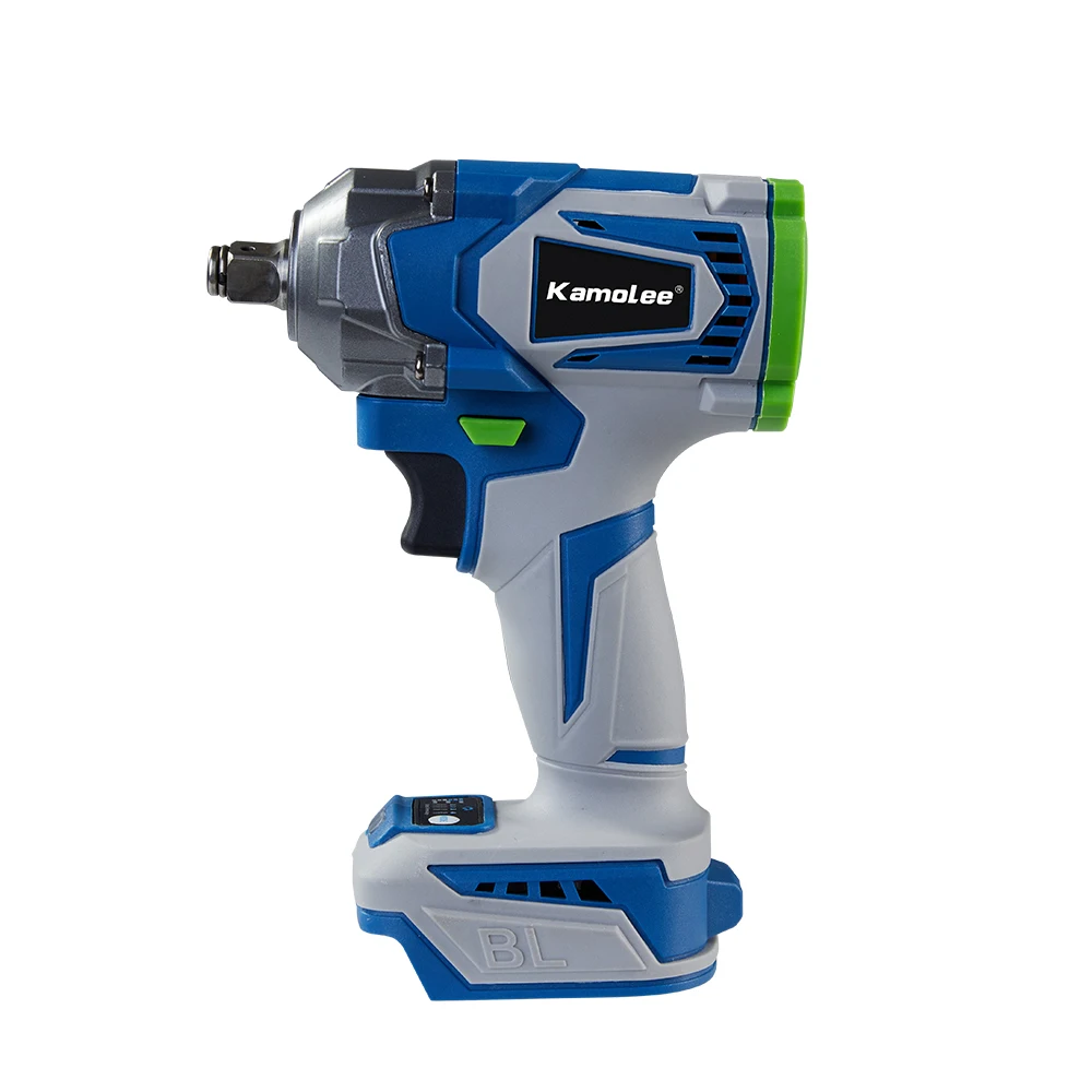 Kamolee 1200N.M Torque Brushless Electric Impact WrenchIn 1/2 1/4 Lithium-Ion Battery