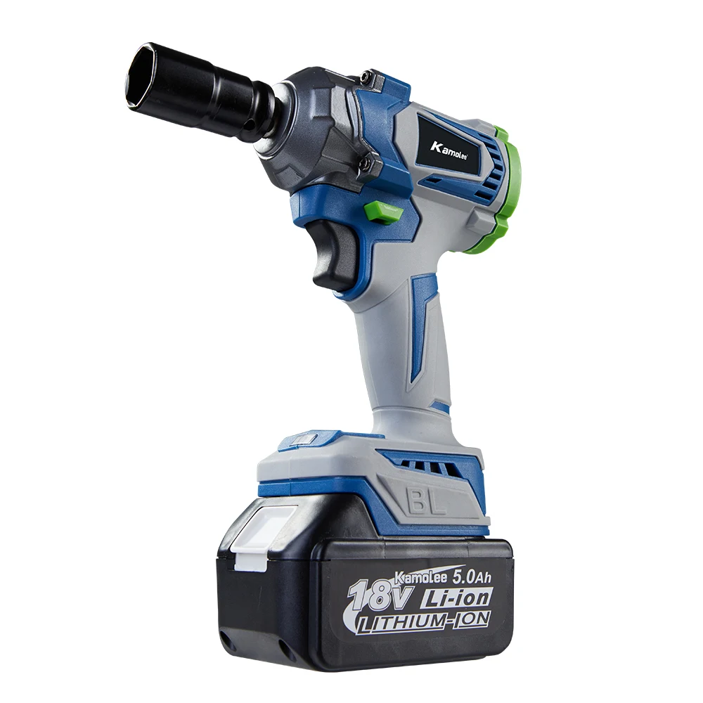 Kamolee 1200N.M Torque Brushless Electric Impact WrenchIn 1/2 1/4 Lithium-Ion Battery