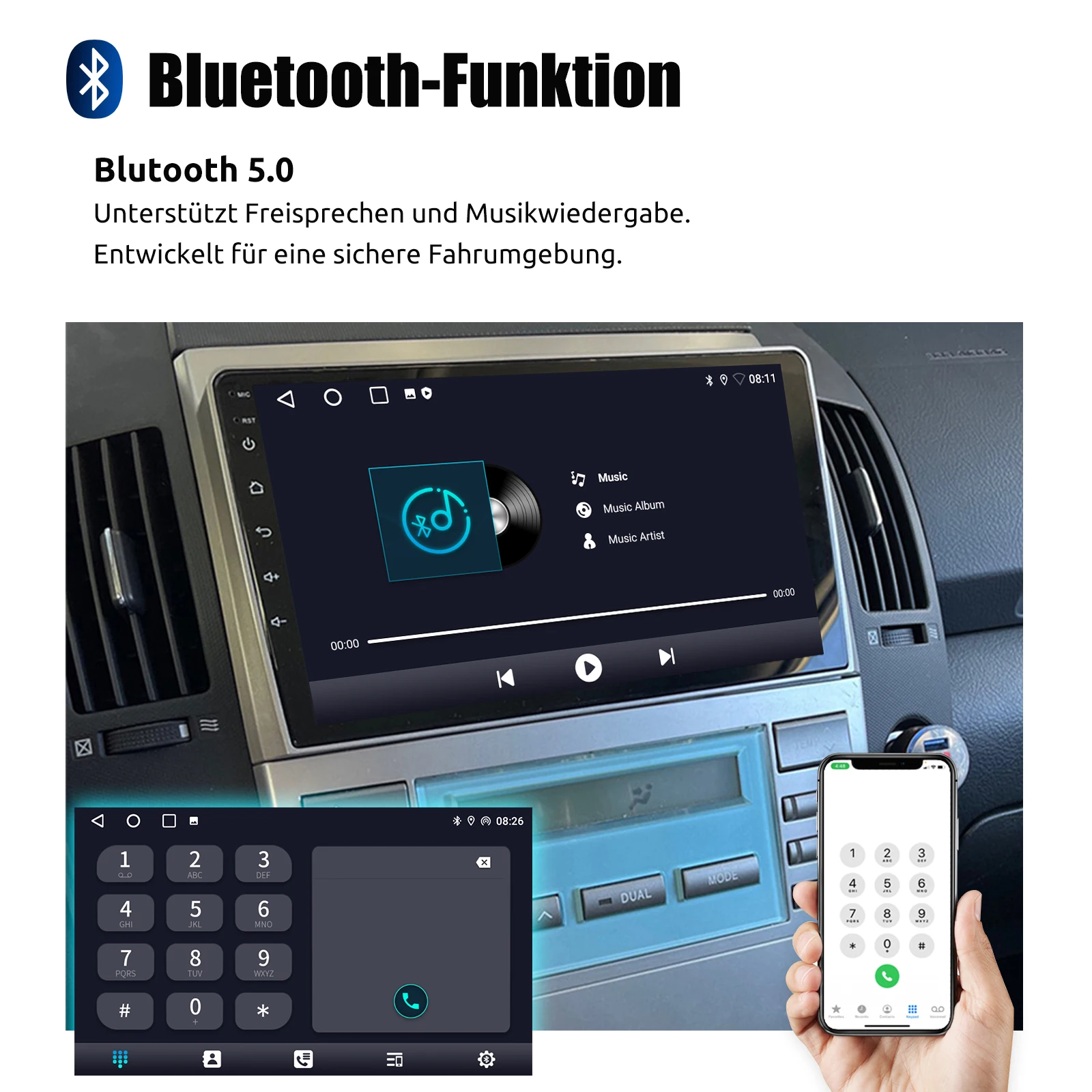 ESSGOO 9" For Toyota Corolla Verso 2003-09 Android 14 Car Stereo Radio Wireless Carplay Android Auto GPS Nav 4G WIFI DSP 6+128G