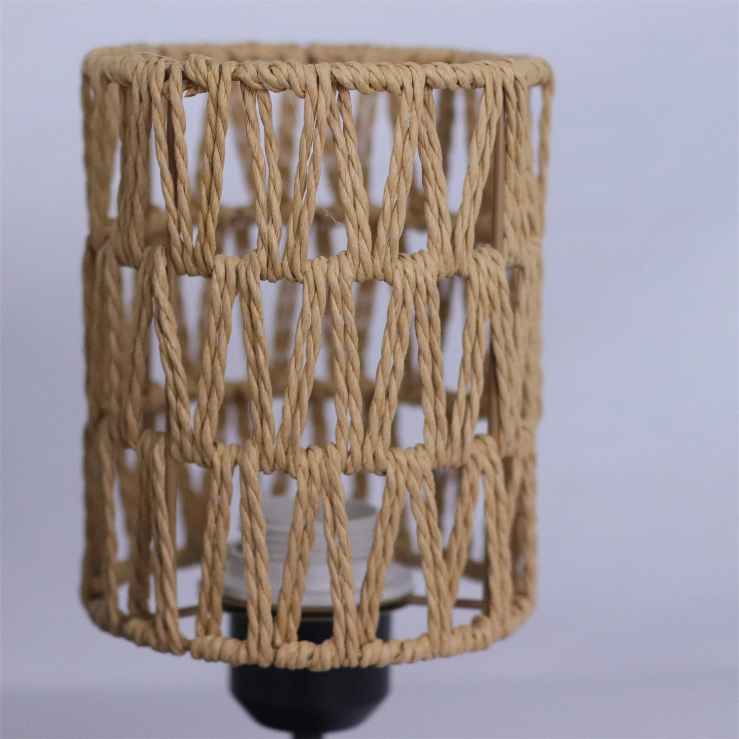 JOYINLED Handmade Rattan Ceiling Lamp Woven Boho Chandelier with E27 Socket Wicker Pendant Light for Bedroom Dining Hallway