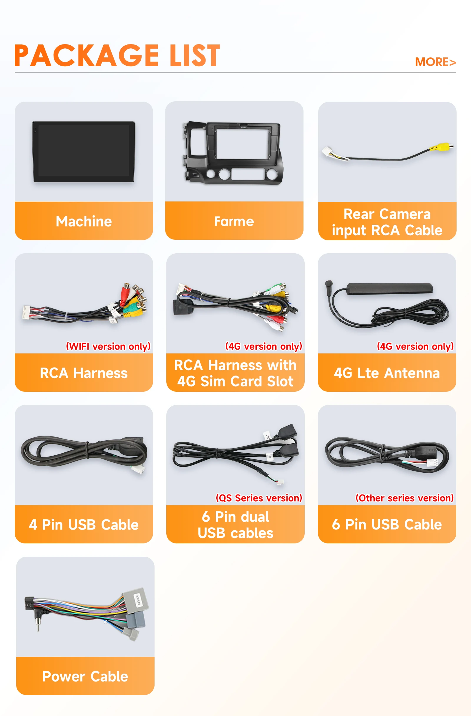 10.1 " Hizpo 2Din Android Auto Car Radio for Honda Civic 2006 - 2011 Snapdragon 6115 GPS RDS DSP BT 4G CarPlay SWC 360 ° CAM