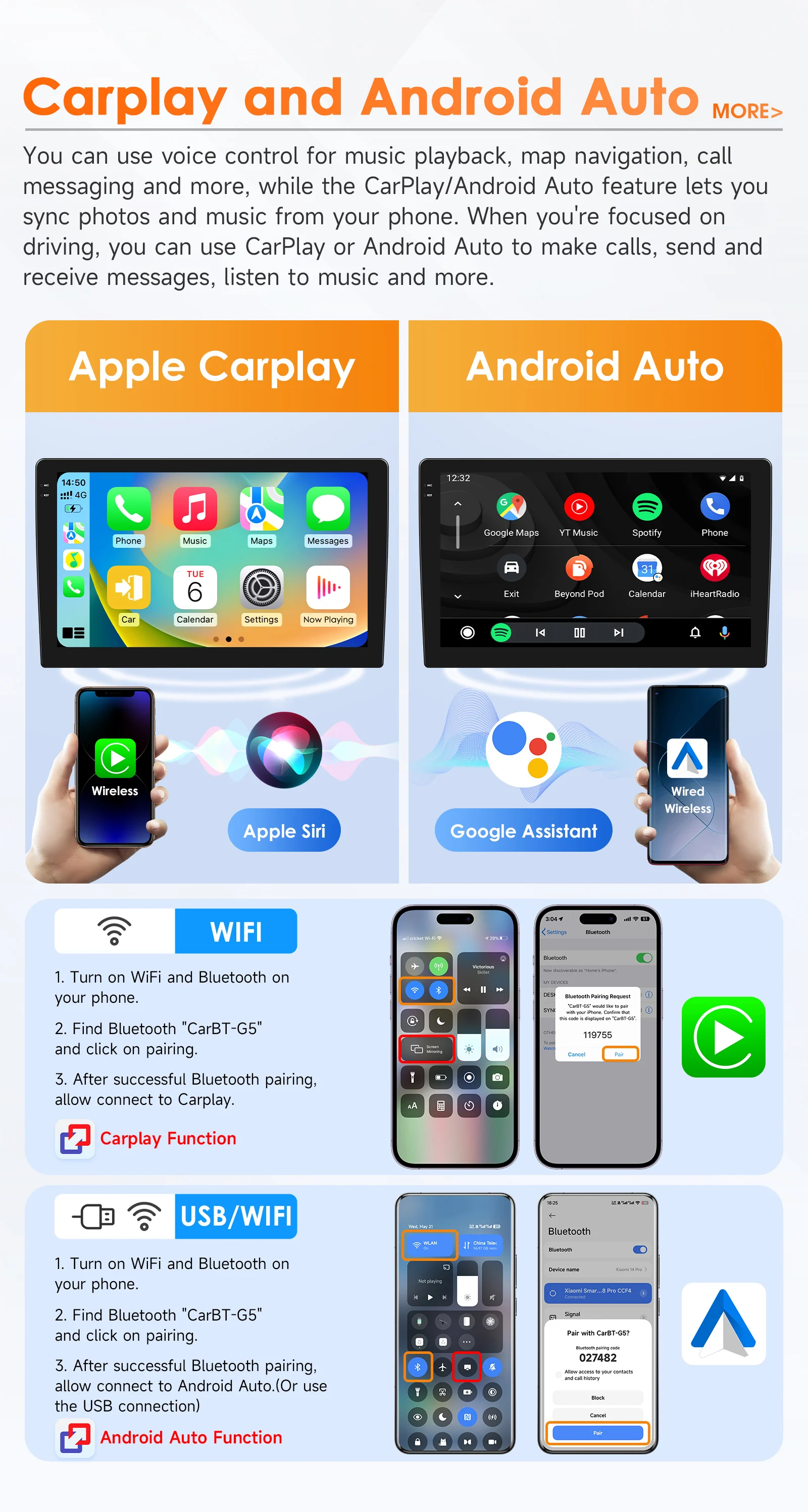 10.1 " Hizpo 2Din Android Auto Car Radio for Honda Civic 2006 - 2011 Snapdragon 6115 GPS RDS DSP BT 4G CarPlay SWC 360 ° CAM